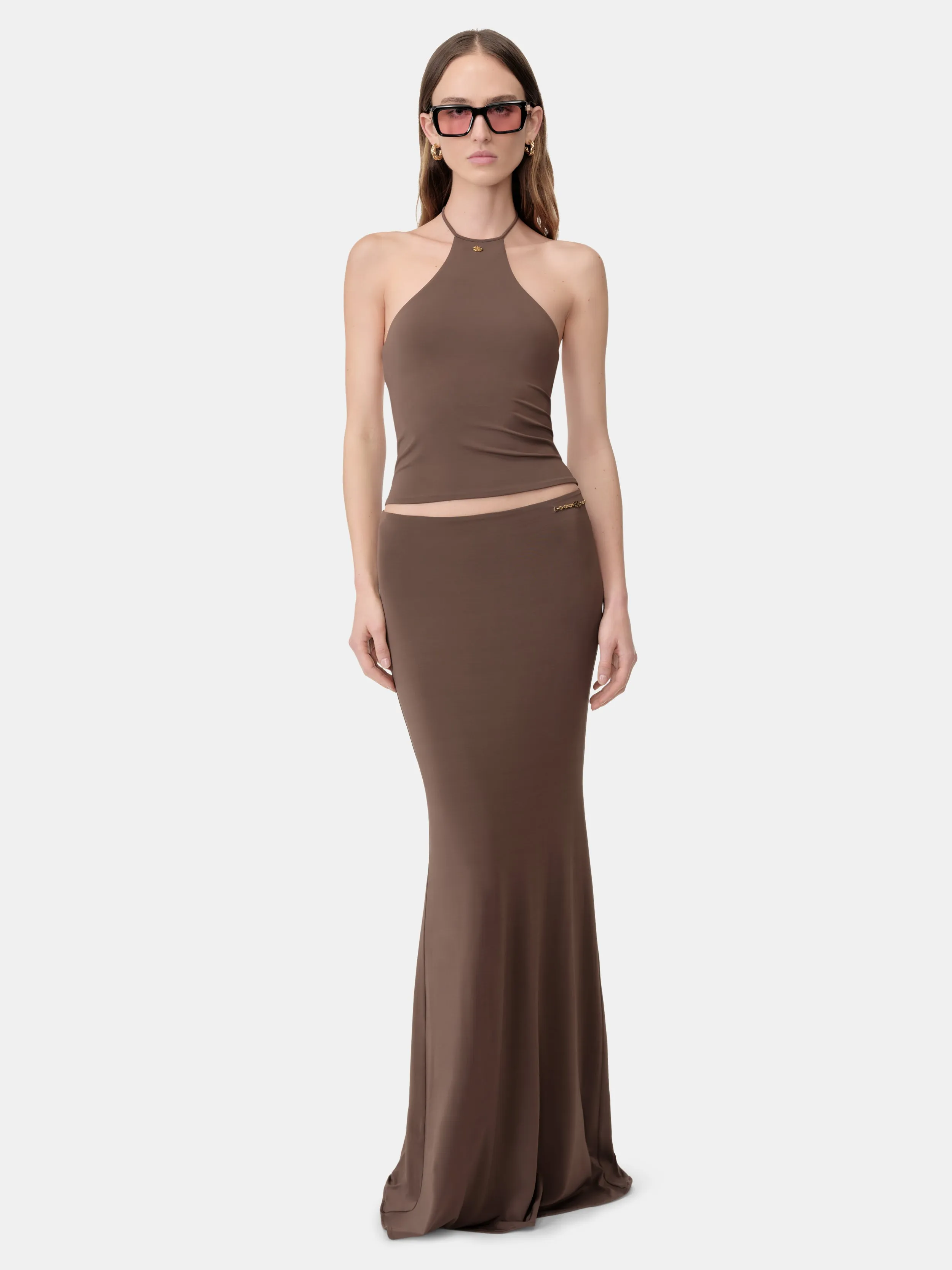 WOMEN - WOMEN'S HALTER TOP - Walnut Brown sold by AMIRI product image thumbnail 2