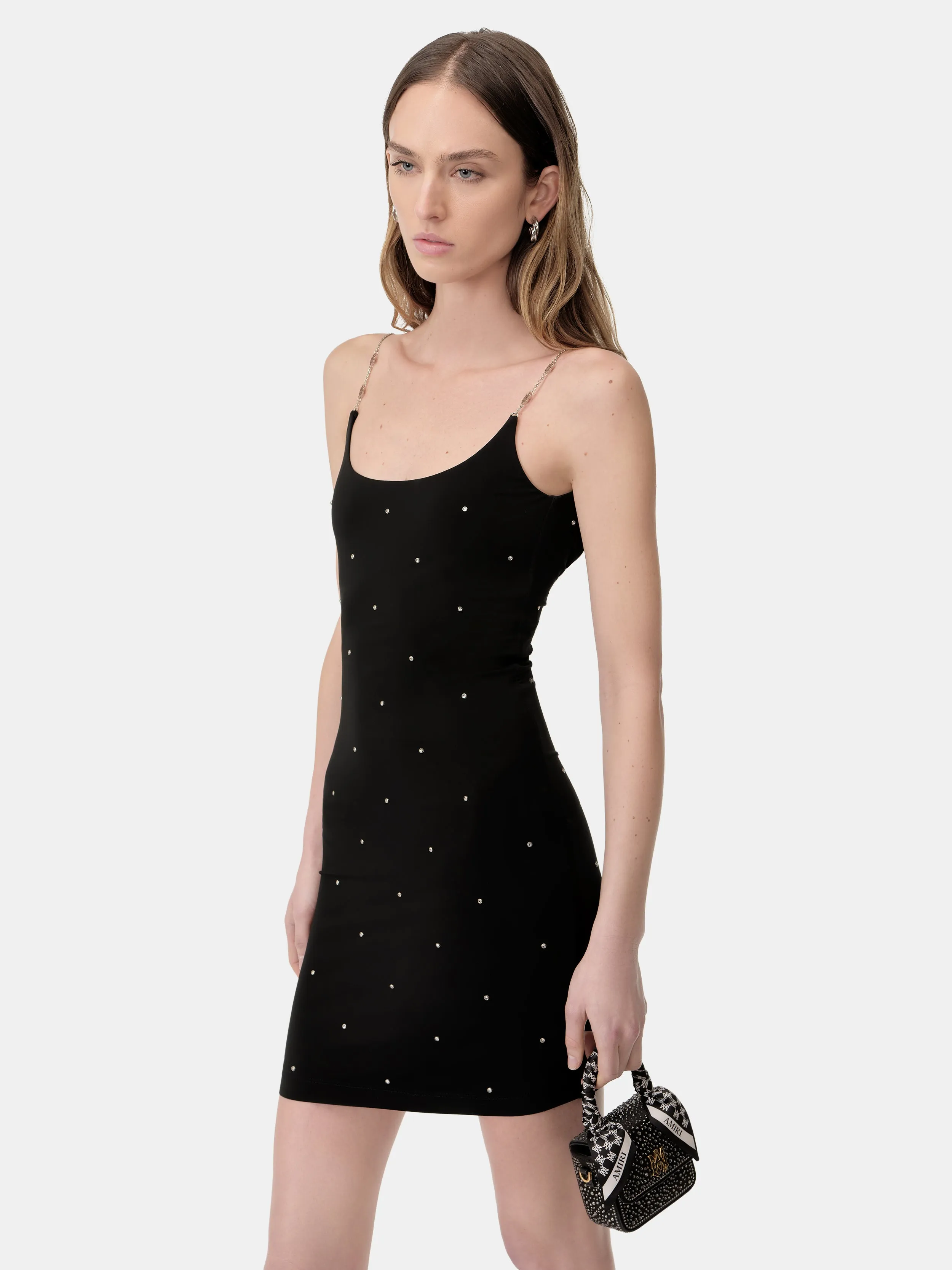 WOMEN - WOMEN'S CRYSTAL MINI DRESS - Black sold by AMIRI product image thumbnail 4