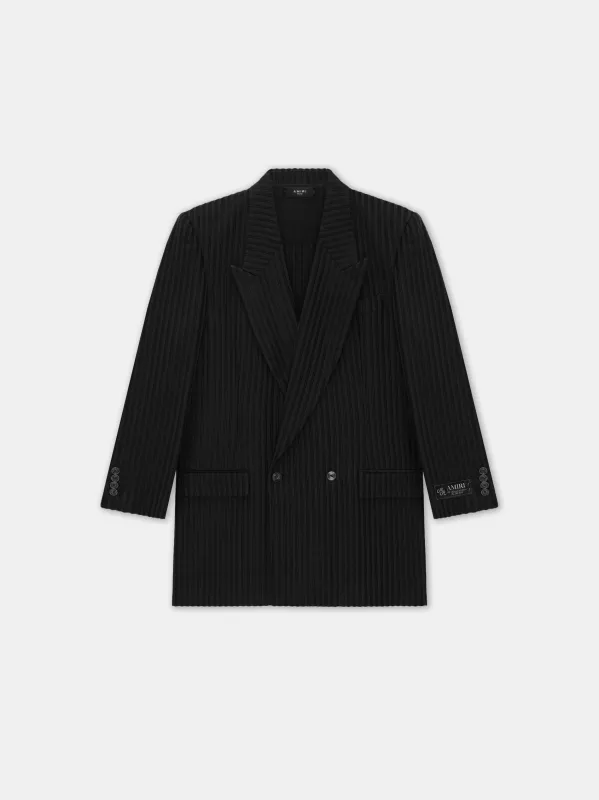 STRIPED DOUBLE-BREASTED BLAZER - Black sold by AMIRI