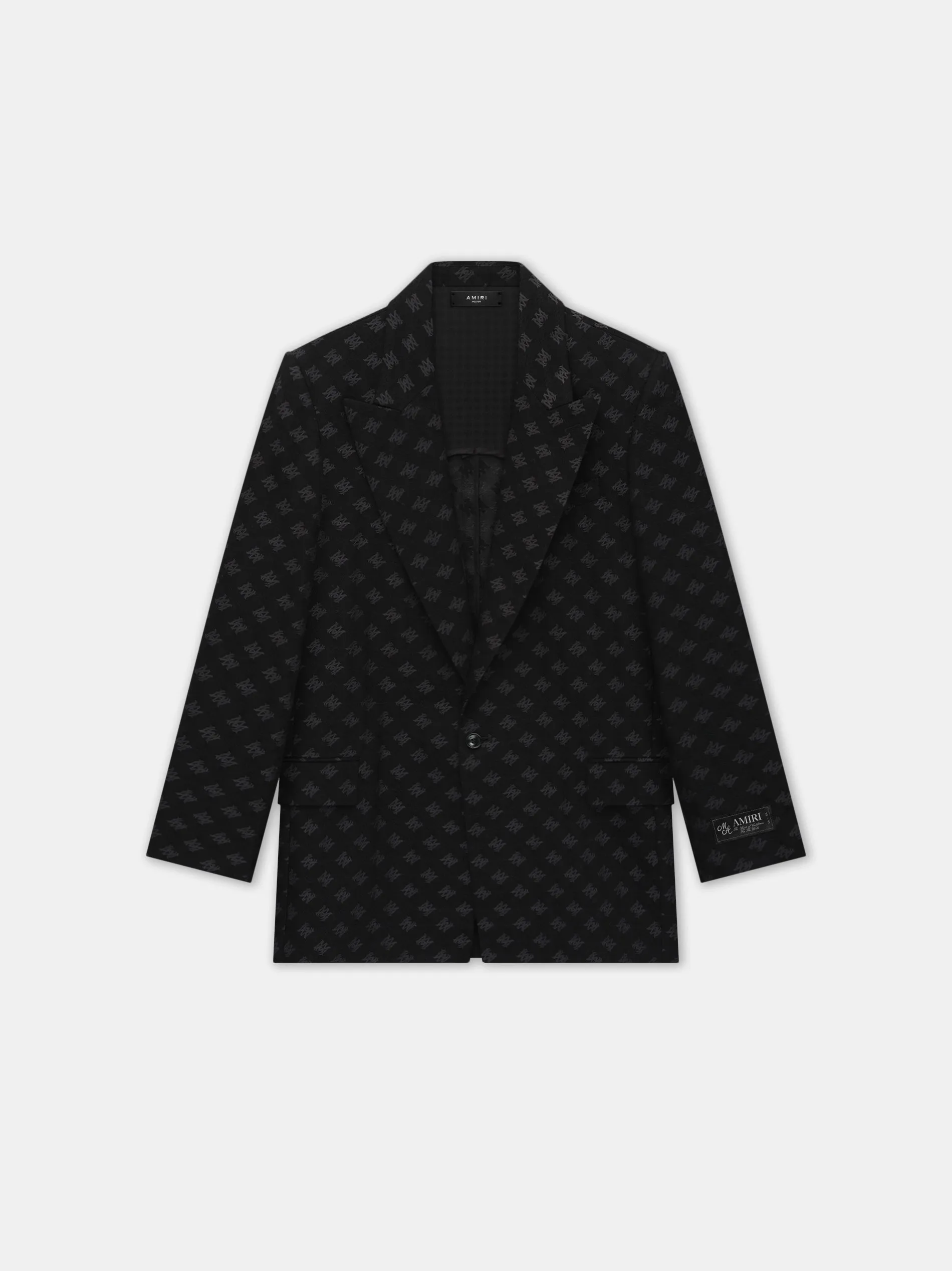 MA QUAD JACQUARD SINGLE-BREASTED BLAZER - Black sold by AMIRI