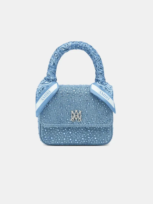 WOMEN - WOMEN'S CRYSTAL DENIM MICRO MA BAG - True Blue sold by AMIRI