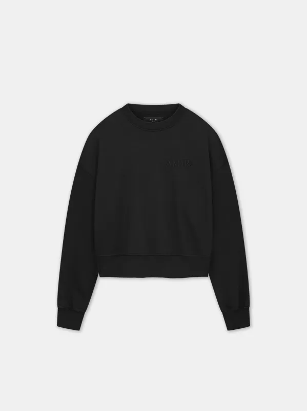 WOMEN - WOMEN'S AMIRI EMBROIDERED CREW - Black made by AMIRI