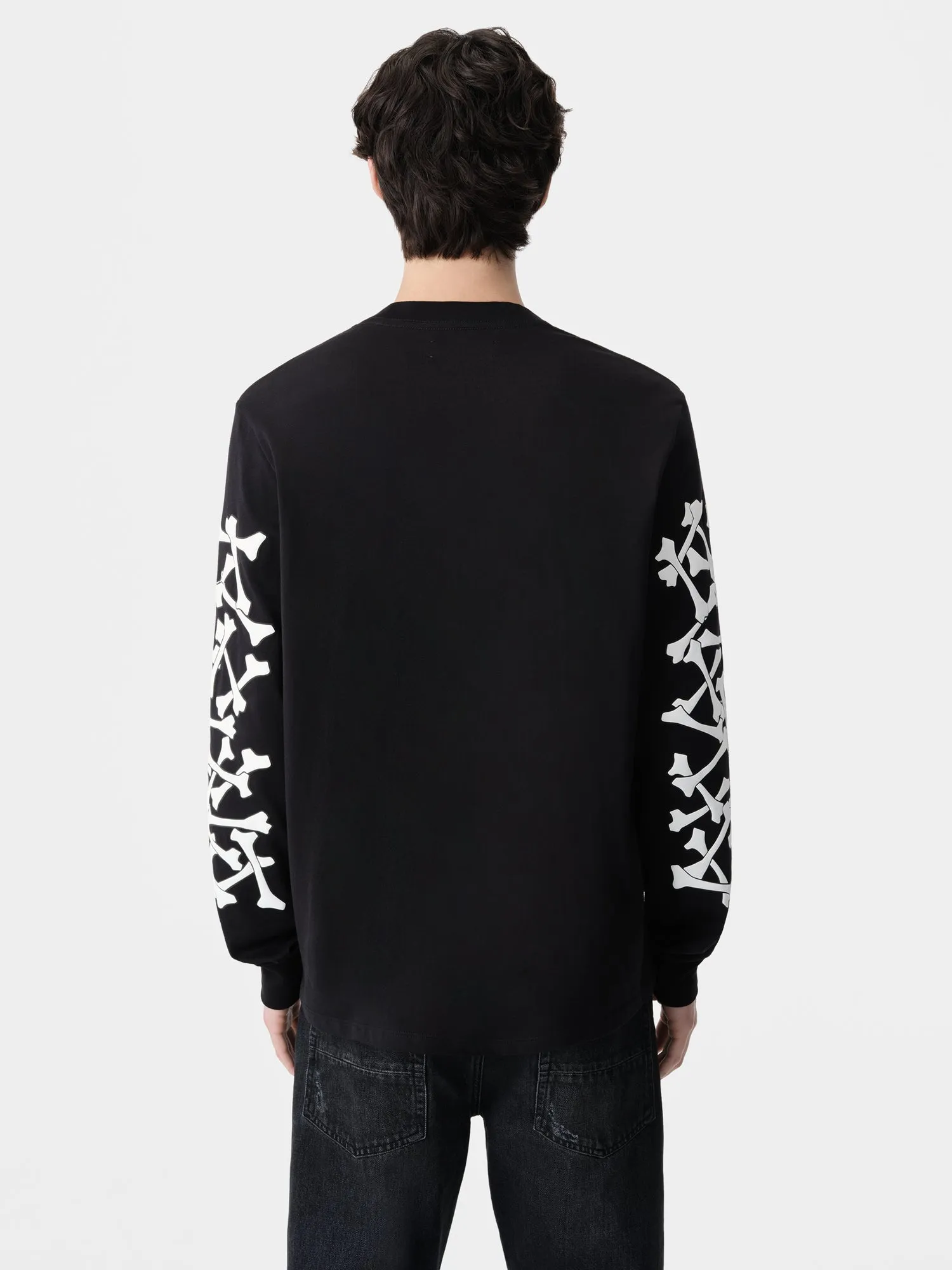 BONES STACKED LONG SLEEVE TEE - Black sold by AMIRI product image thumbnail 4