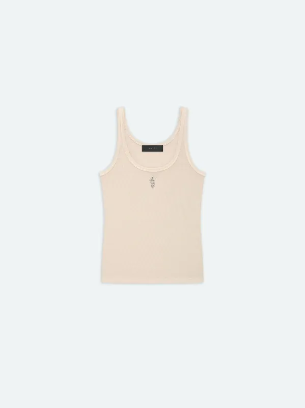 WOMEN - WOMEN'S RIB TANK - Summer Sand sold by AMIRI