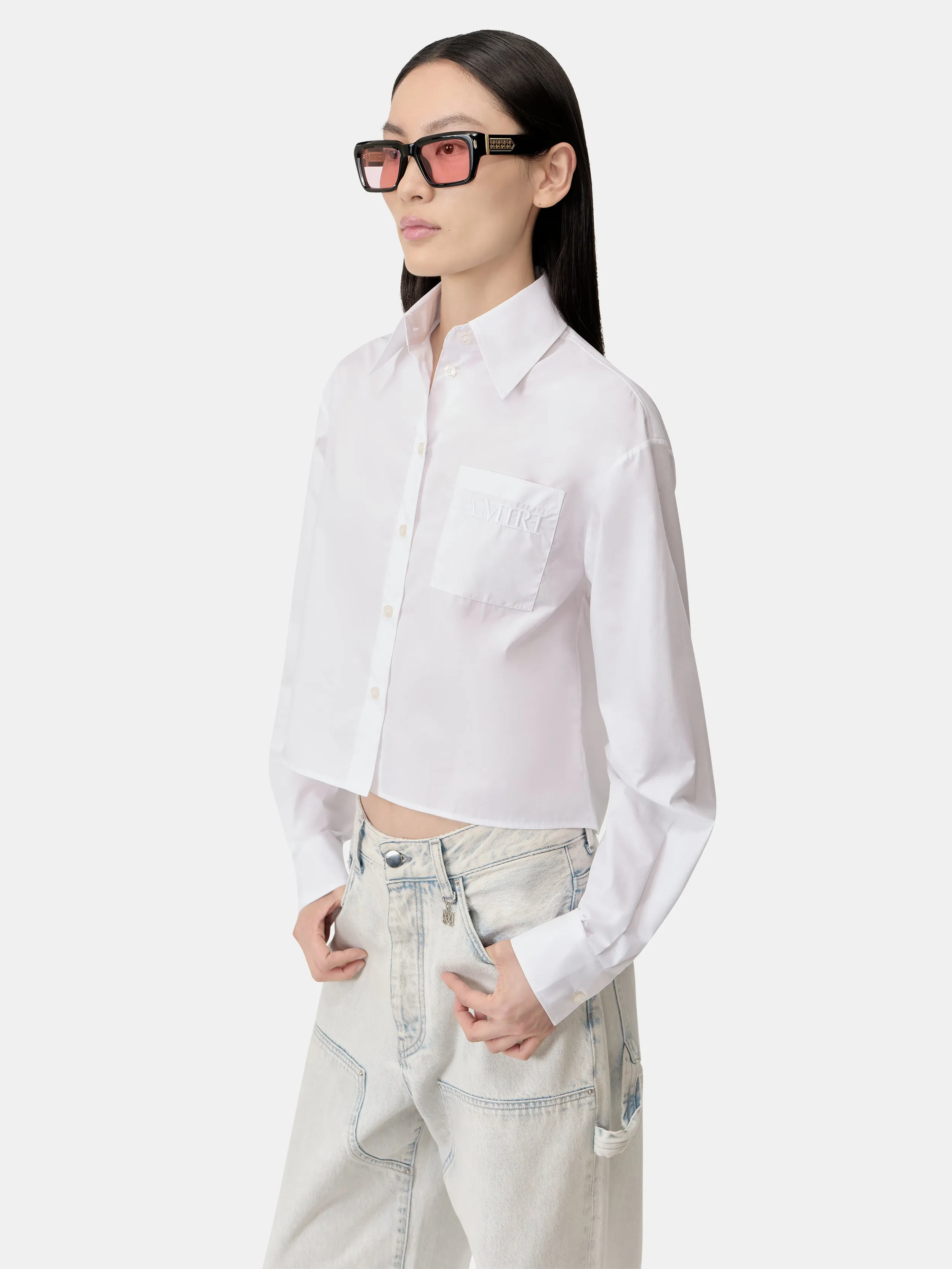 WOMEN - WOMEN'S AMIRI POPLIN SHIRT - Alabaster sold by AMIRI product image thumbnail 5