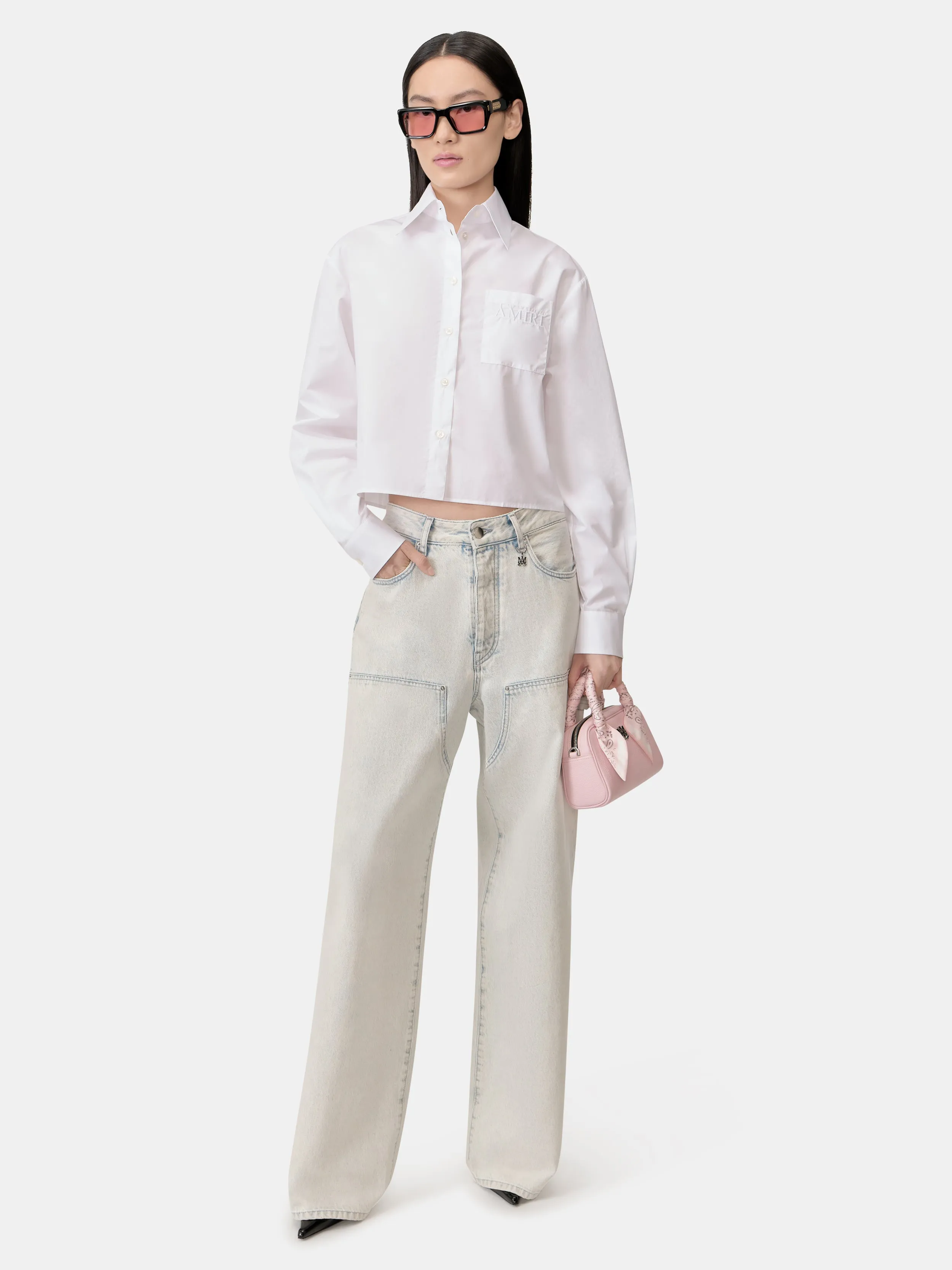 WOMEN - WOMEN'S AMIRI POPLIN SHIRT - Alabaster sold by AMIRI product image thumbnail 2