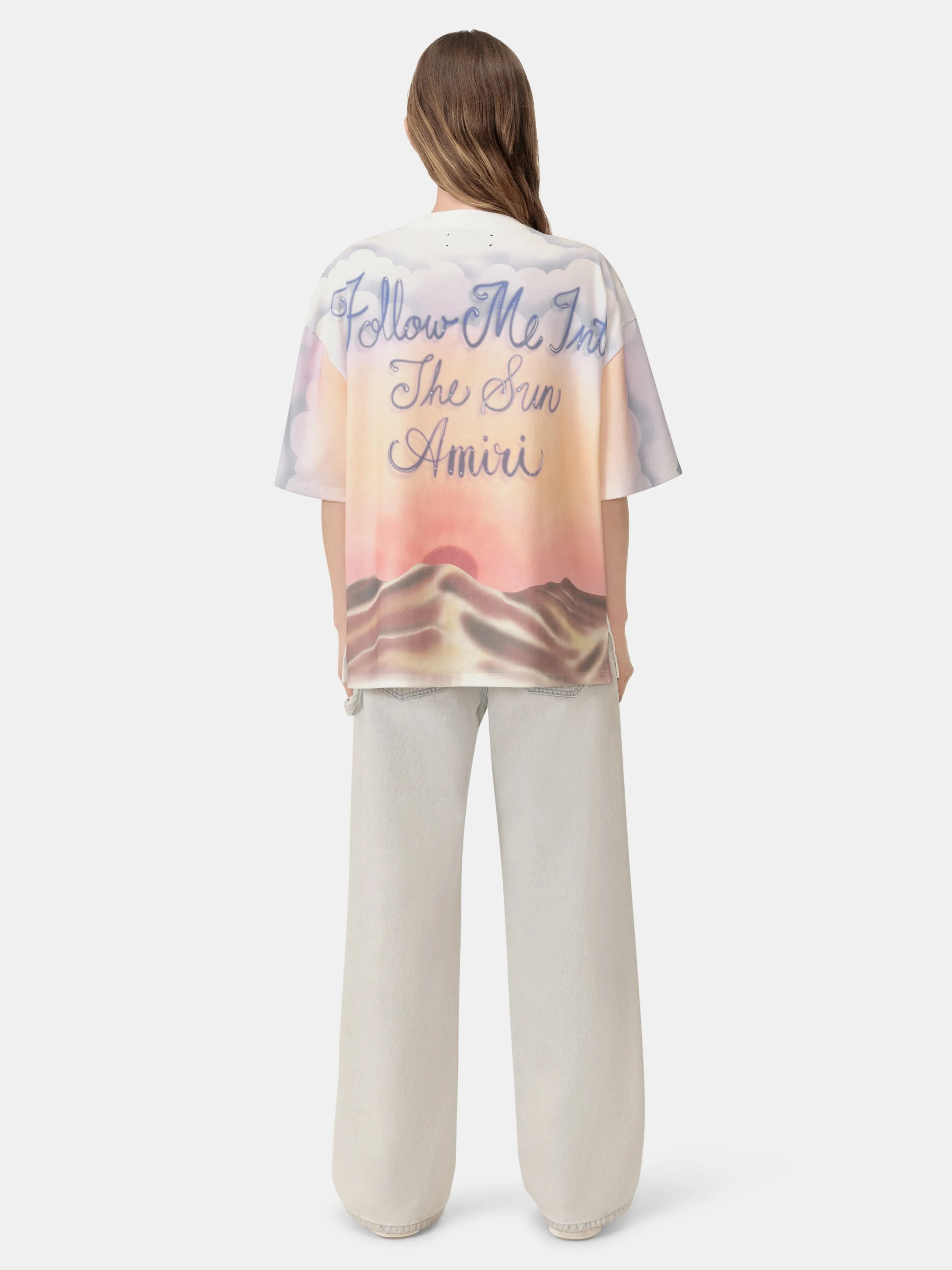 WOMEN - WOMEN'S FOLLOW ME OVERSIZED TEE - Ivory sold by AMIRI product image thumbnail 5