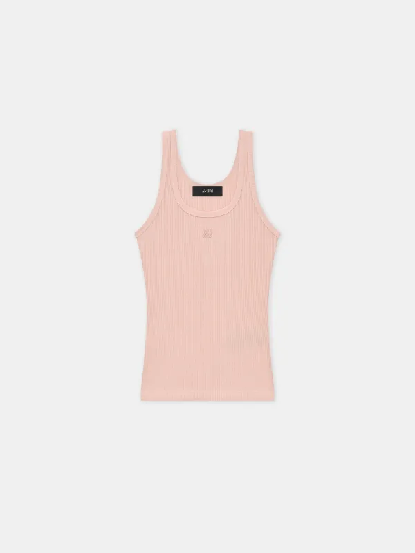 WOMEN - WOMEN'S MA EMBROIDERY TANK - Dusk Pink sold by AMIRI