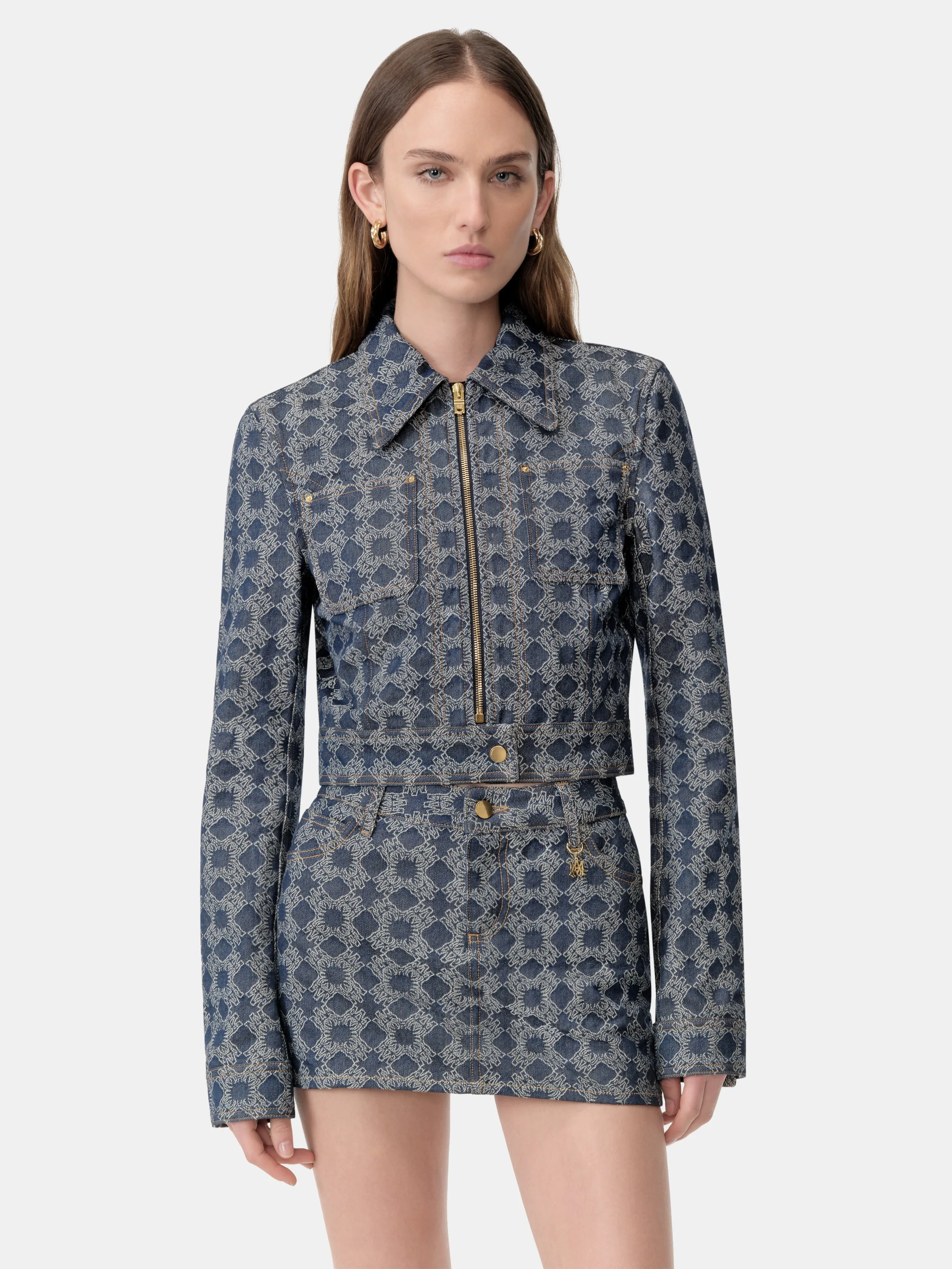 WOMEN - WOMEN'S MA QUAD CROPPED DENIM JACKET - Raw Indigo sold by AMIRI product image thumbnail 4