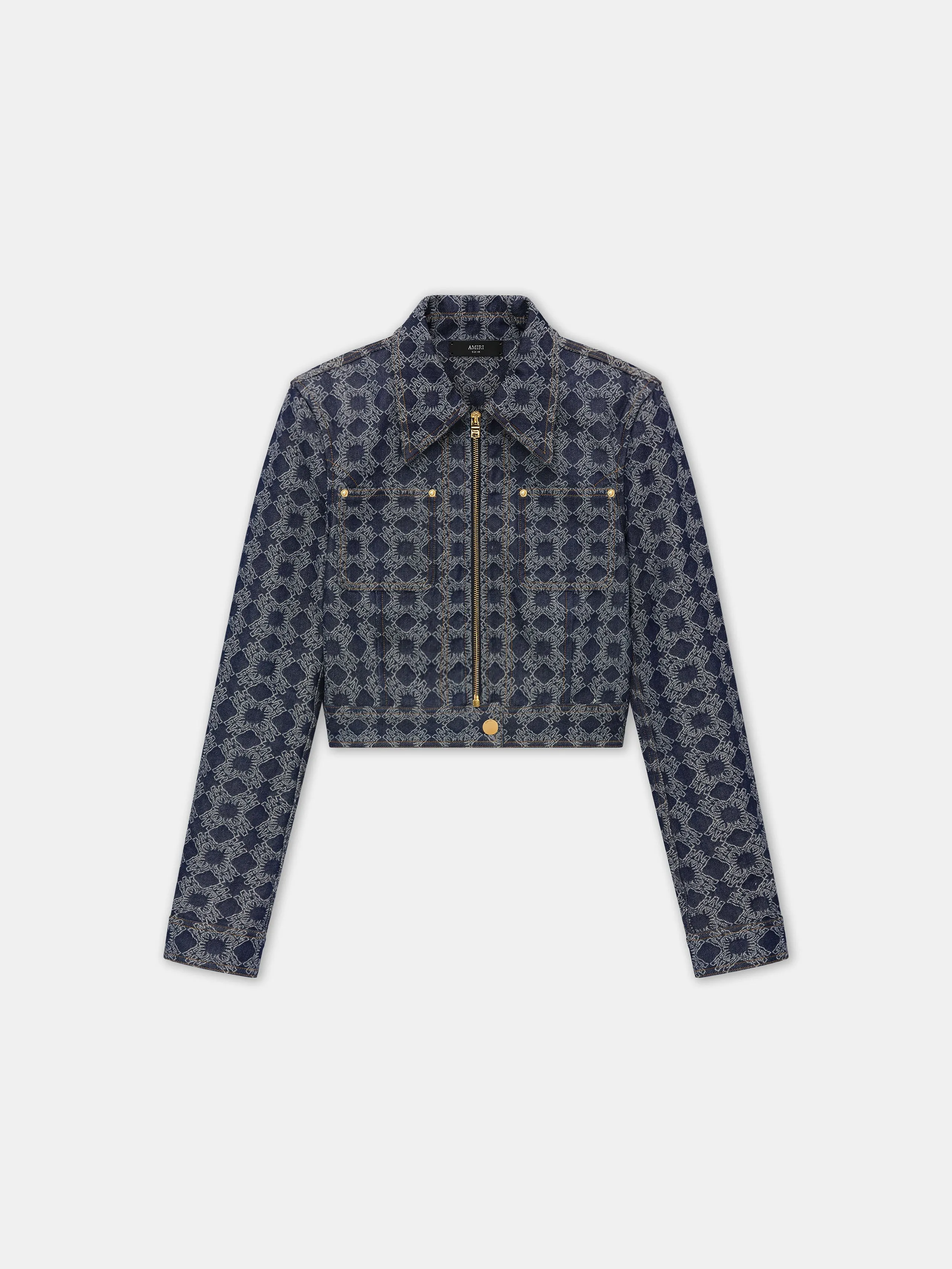 WOMEN - WOMEN'S MA QUAD CROPPED DENIM JACKET - Raw Indigo sold by AMIRI