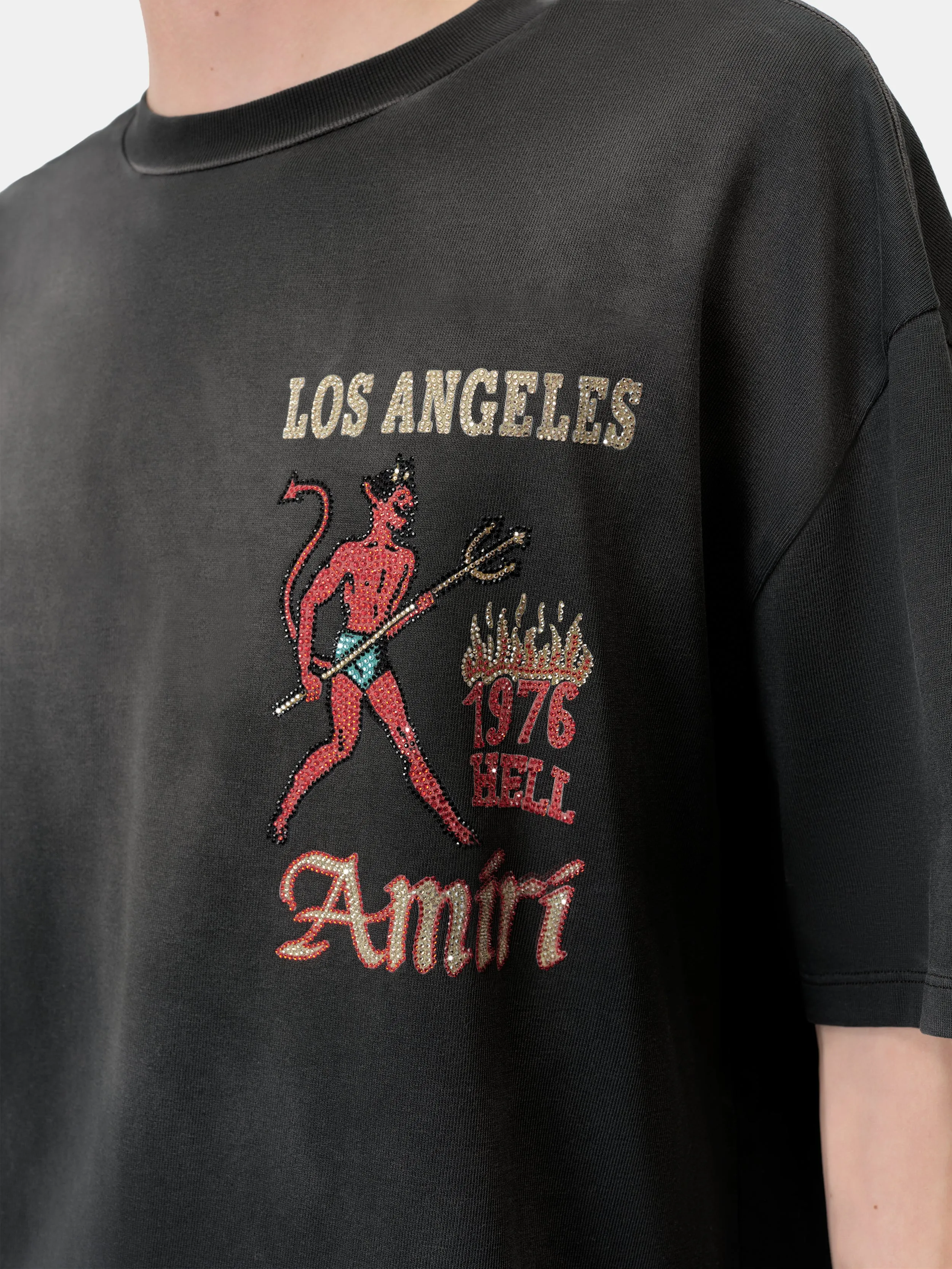 CRYSTAL SINNERS TEE - Black sold by AMIRI product image thumbnail 5