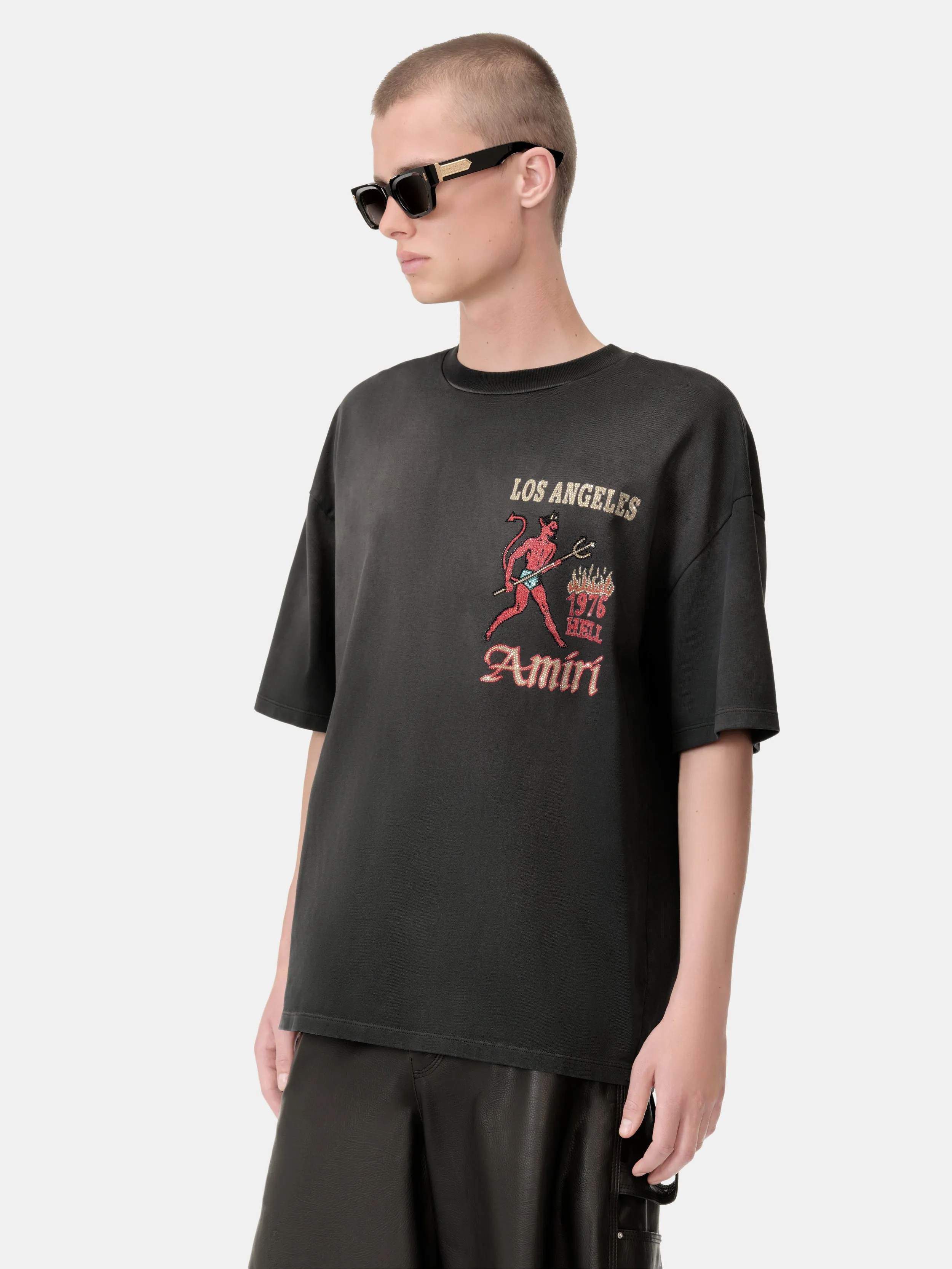 CRYSTAL SINNERS TEE - Black sold by AMIRI product image thumbnail 4