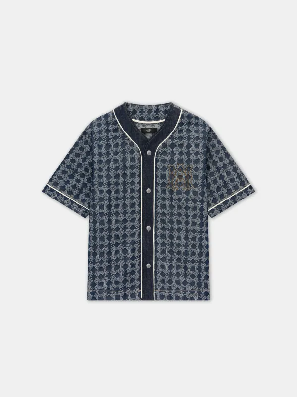 MA QUAD DENIM BASEBALL SHIRT - Raw Indigo sold by AMIRI