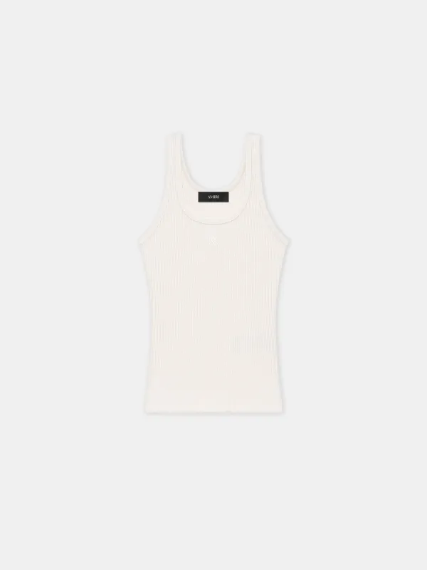 WOMEN - WOMEN'S MA EMBROIDERY TANK - Alabaster sold by AMIRI