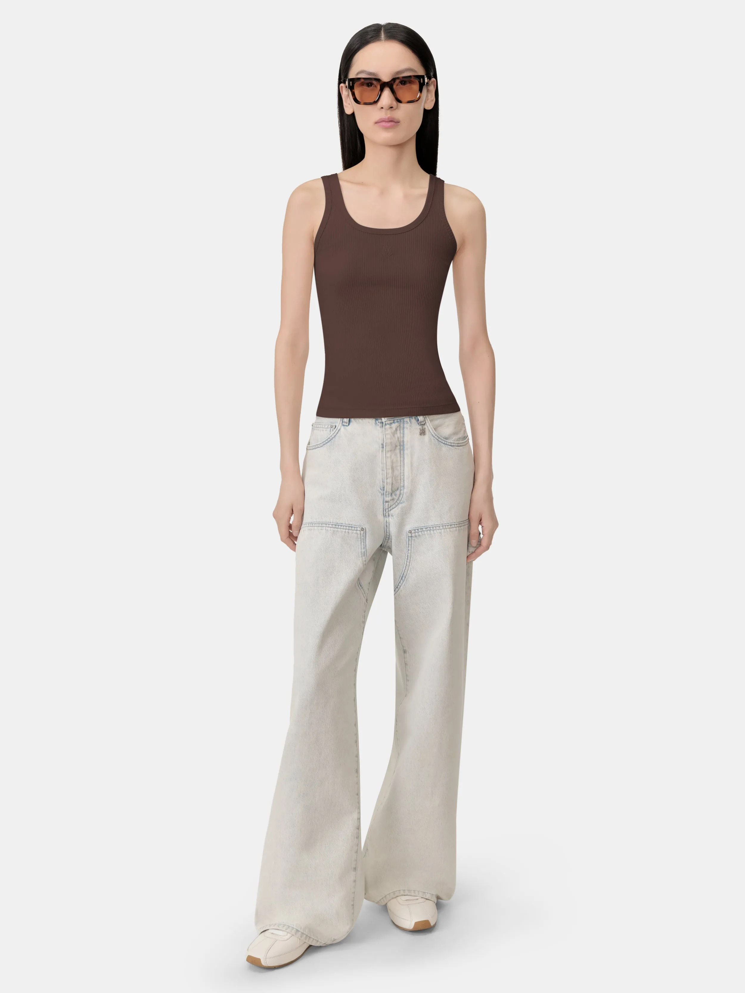 WOMEN - WOMEN'S MA EMBROIDERY TANK - Walnut Brown sold by AMIRI product image thumbnail 2