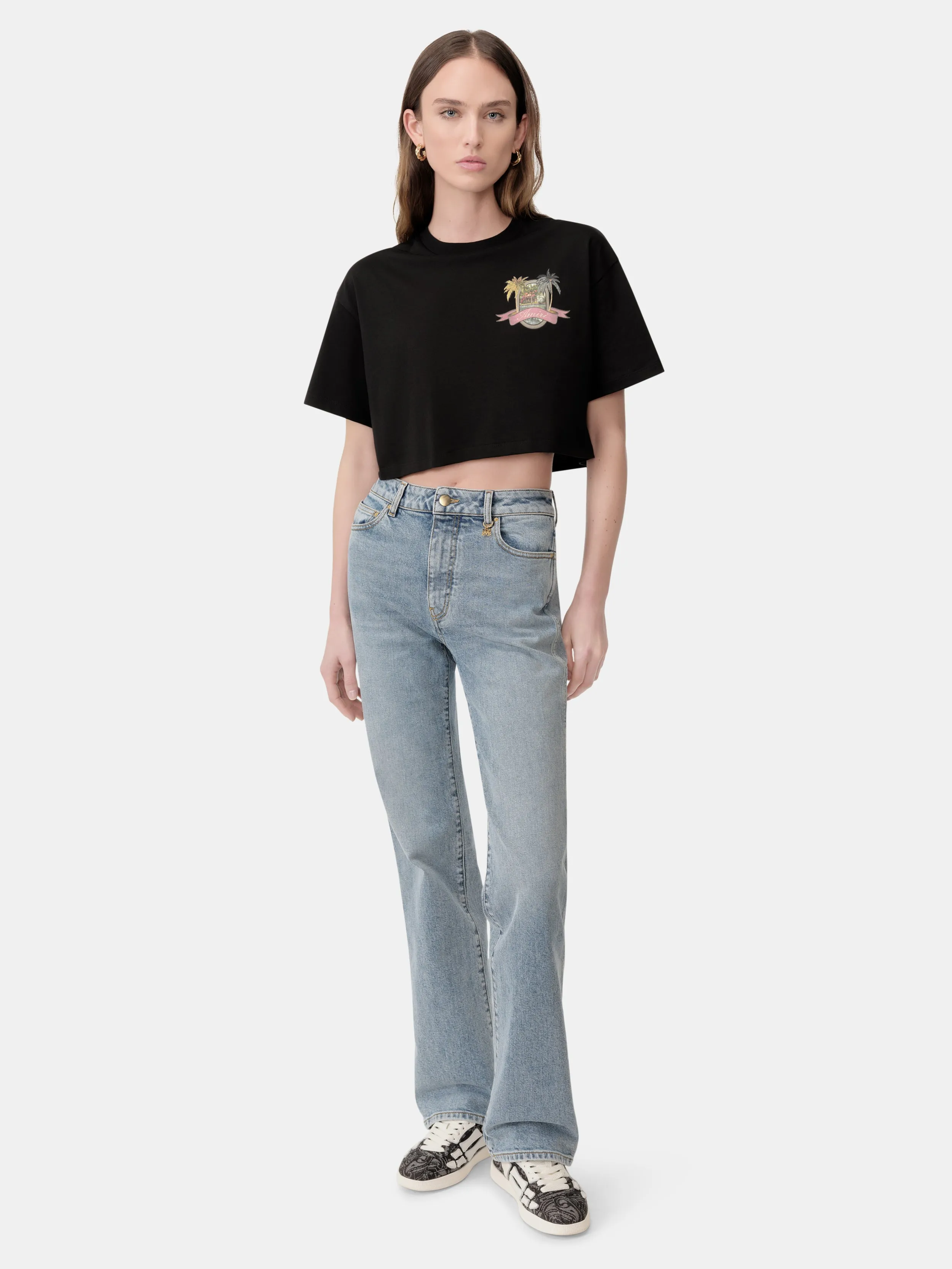 WOMEN - WOMEN'S MA PARADISE CROPPED TEE - Black sold by AMIRI product image thumbnail 2