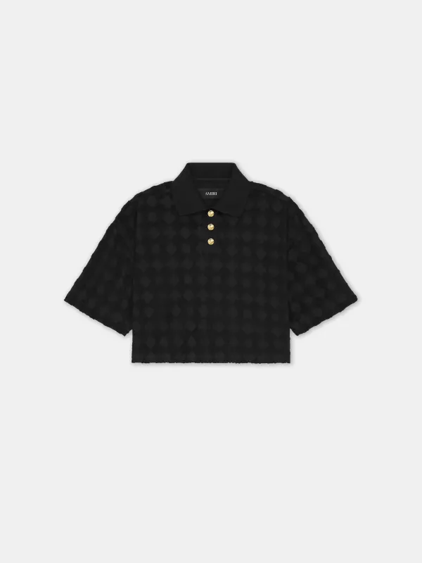 WOMEN - WOMEN'S MA QUAD TOWELING POLO - Black sold by AMIRI