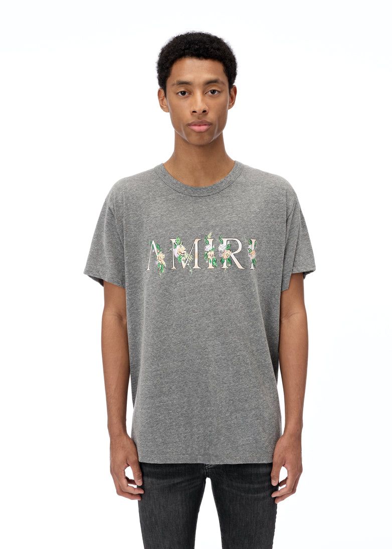 Floral AMIRI Tee - Heather Grey sold by AMIRI