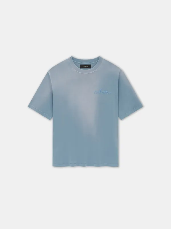BLEACH BANDANA PATCH TEE - Ashley Blue sold by AMIRI