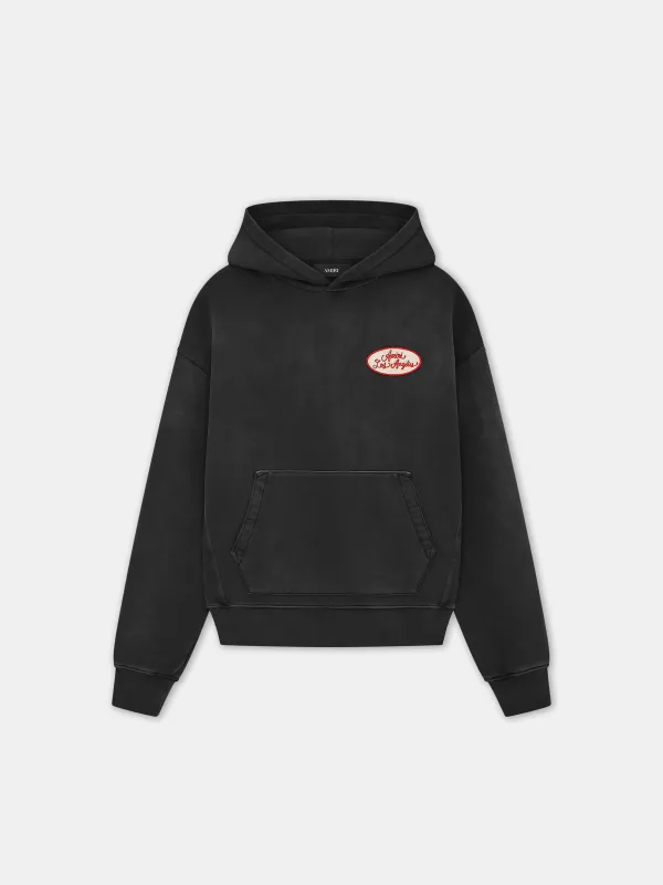 STATION PATCH OVERSIZED HOODIE - Black made by AMIRI