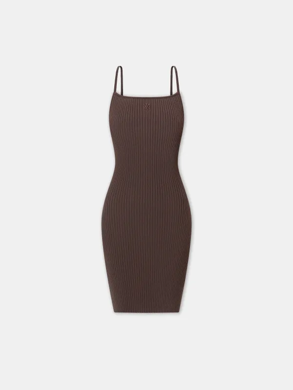 WOMEN - WOMEN'S MA TANK MINI DRESS - Walnut Brown sold by AMIRI