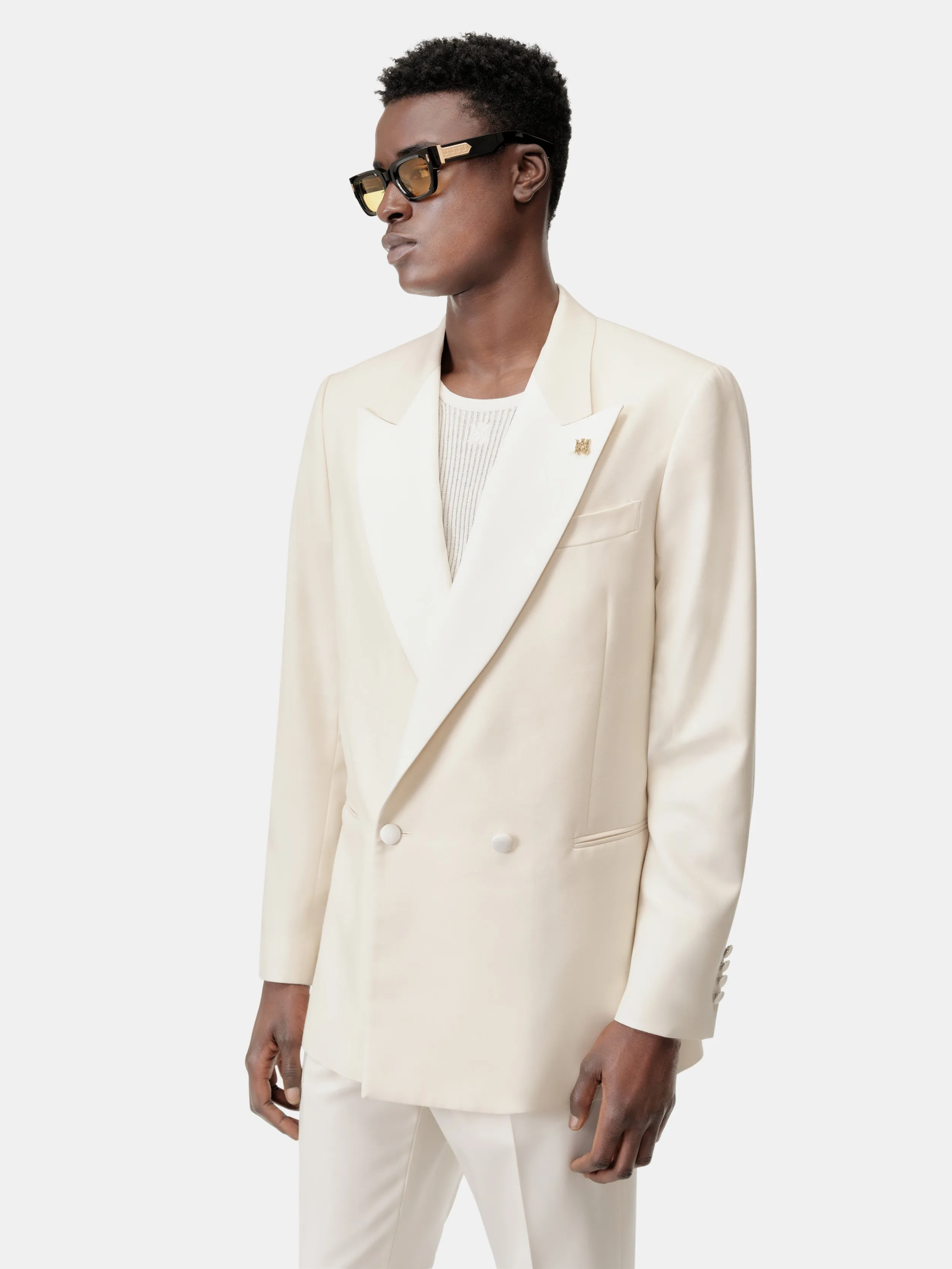 MA DOUBLE-BREASTED BLAZER - Alabaster sold by AMIRI product image thumbnail 4