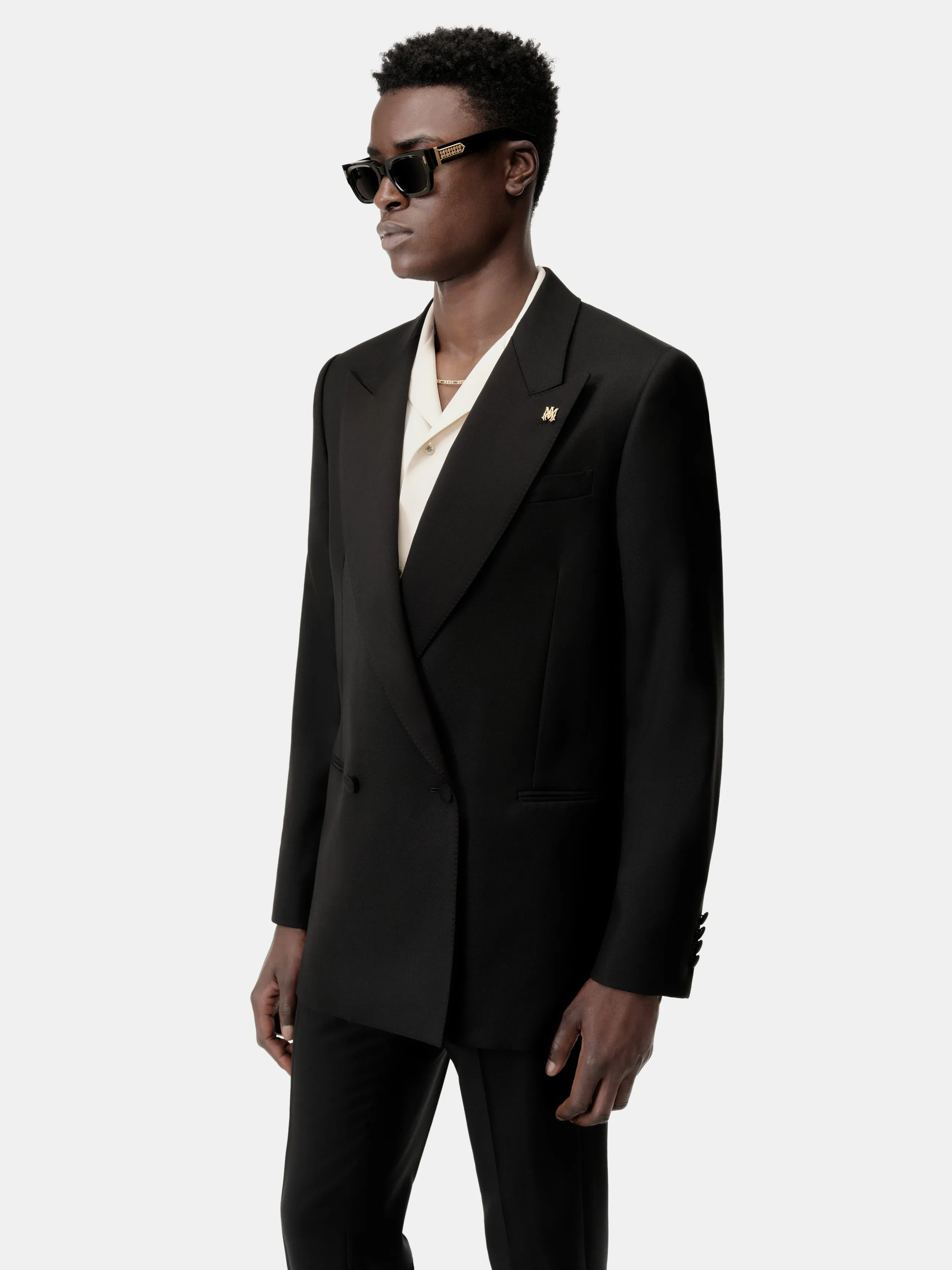 MA DOUBLE-BREASTED BLAZER - Black sold by AMIRI product image thumbnail 4