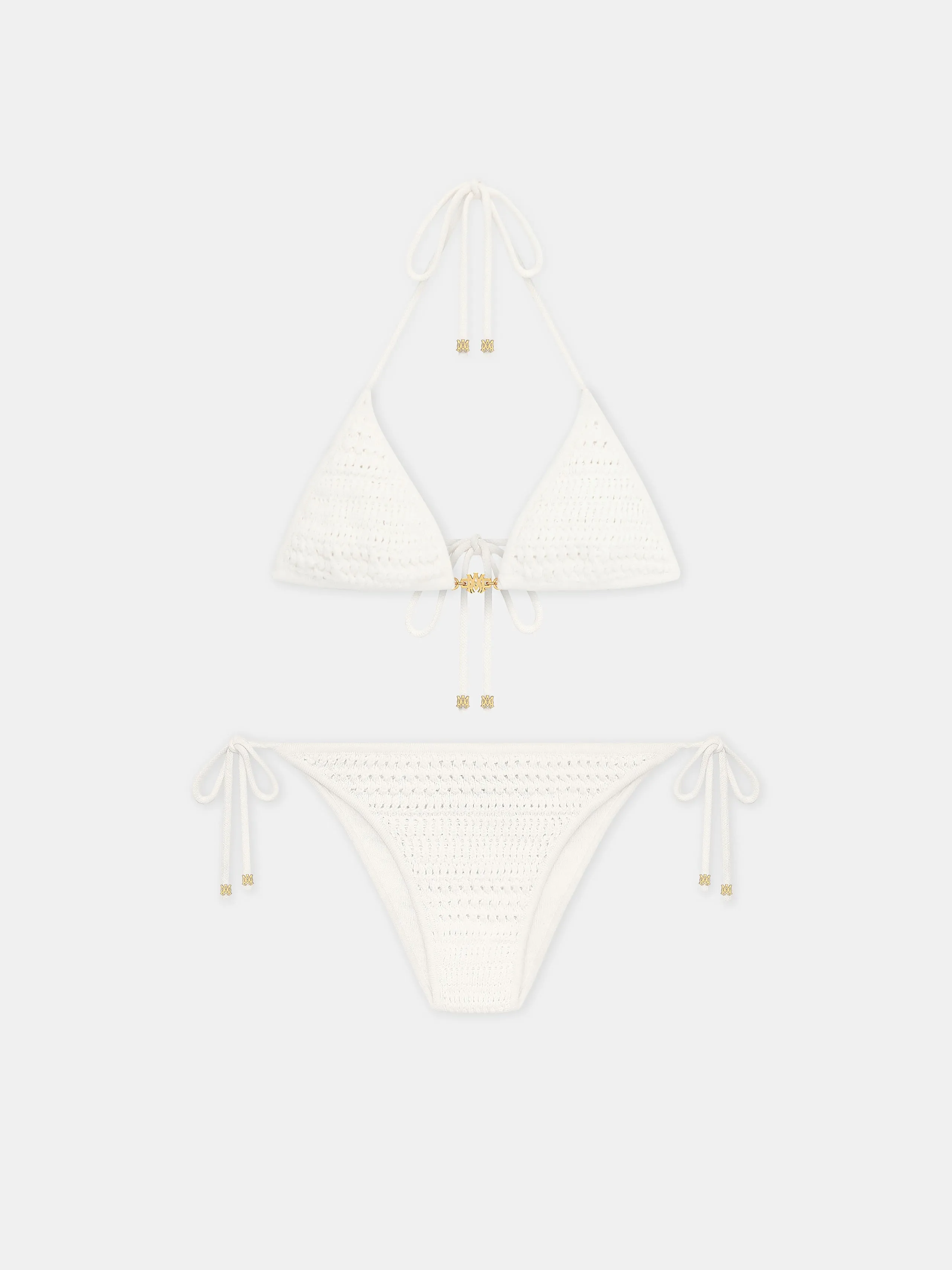 WOMEN - WOMEN'S CROCHET BIKINI - Ivory sold by AMIRI