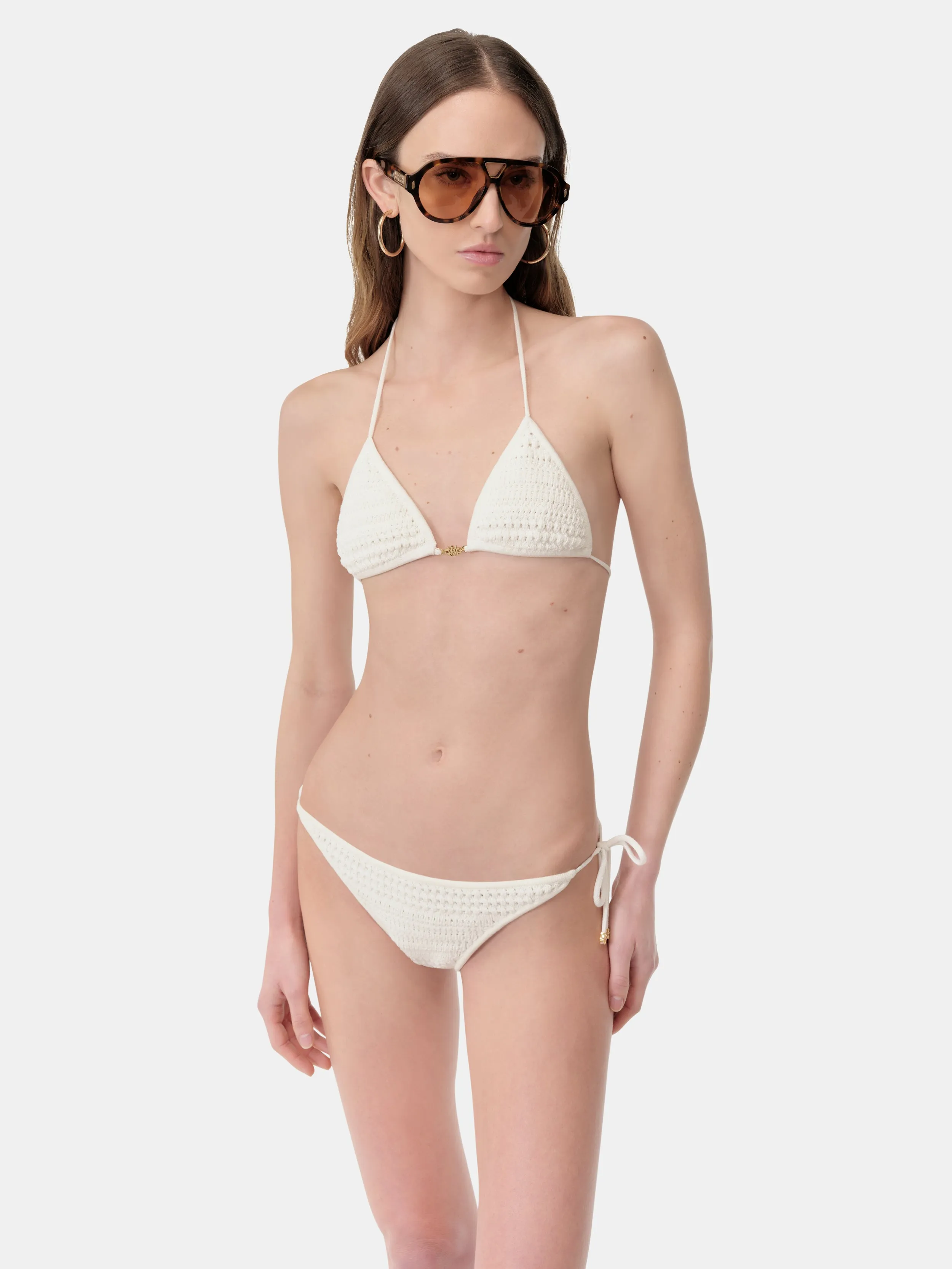 WOMEN - WOMEN'S CROCHET BIKINI - Ivory sold by AMIRI product image thumbnail 4
