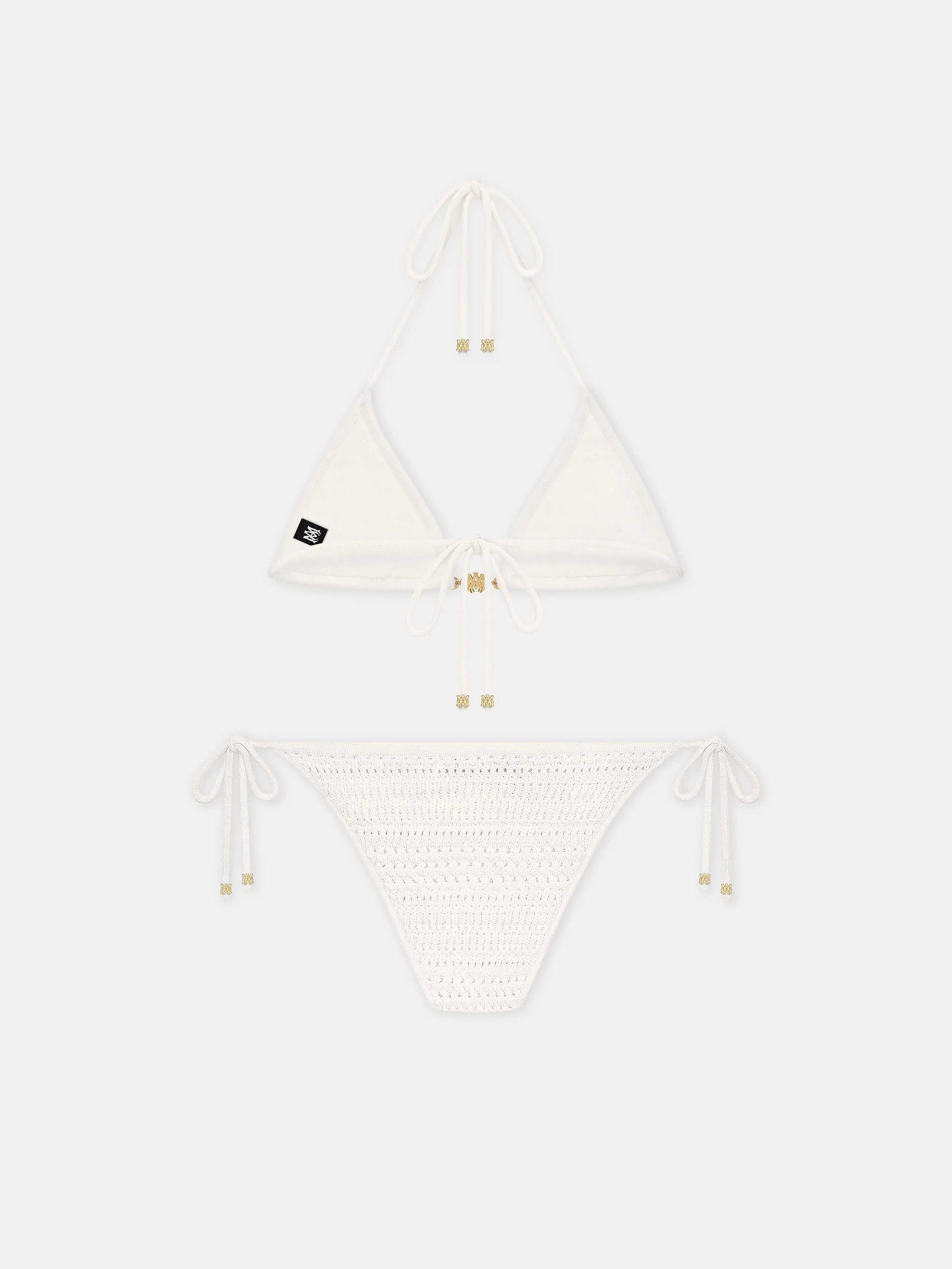 WOMEN - WOMEN'S CROCHET BIKINI - Ivory sold by AMIRI product image thumbnail 3