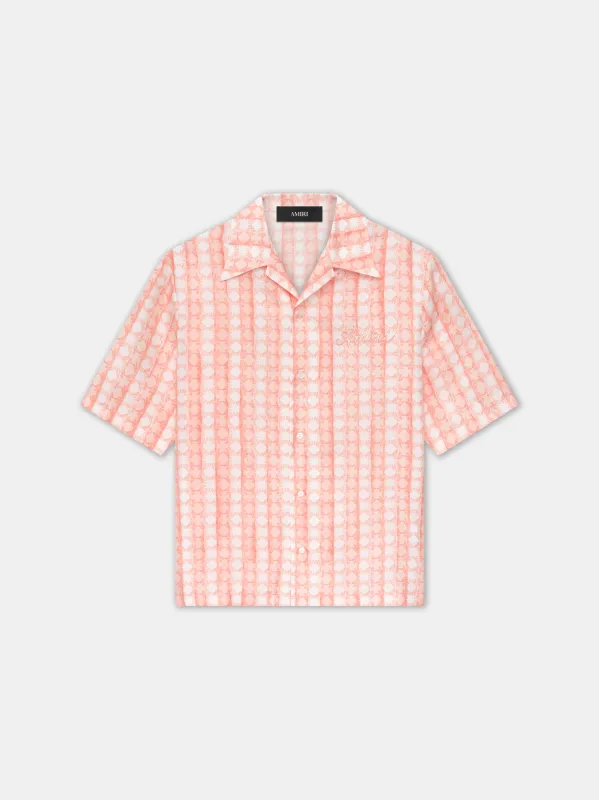 MA QUAD BOWLING SHIRT - Malibu Peach sold by AMIRI
