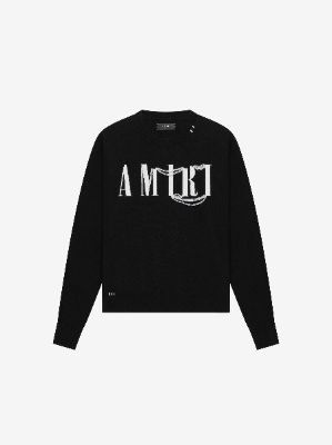 AMIRI CREWNECK SWEATER - BLACK made by AMIRI