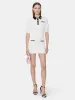 WOMEN - WOMEN'S MA CROPPED POLO - Ivory sold by AMIRI