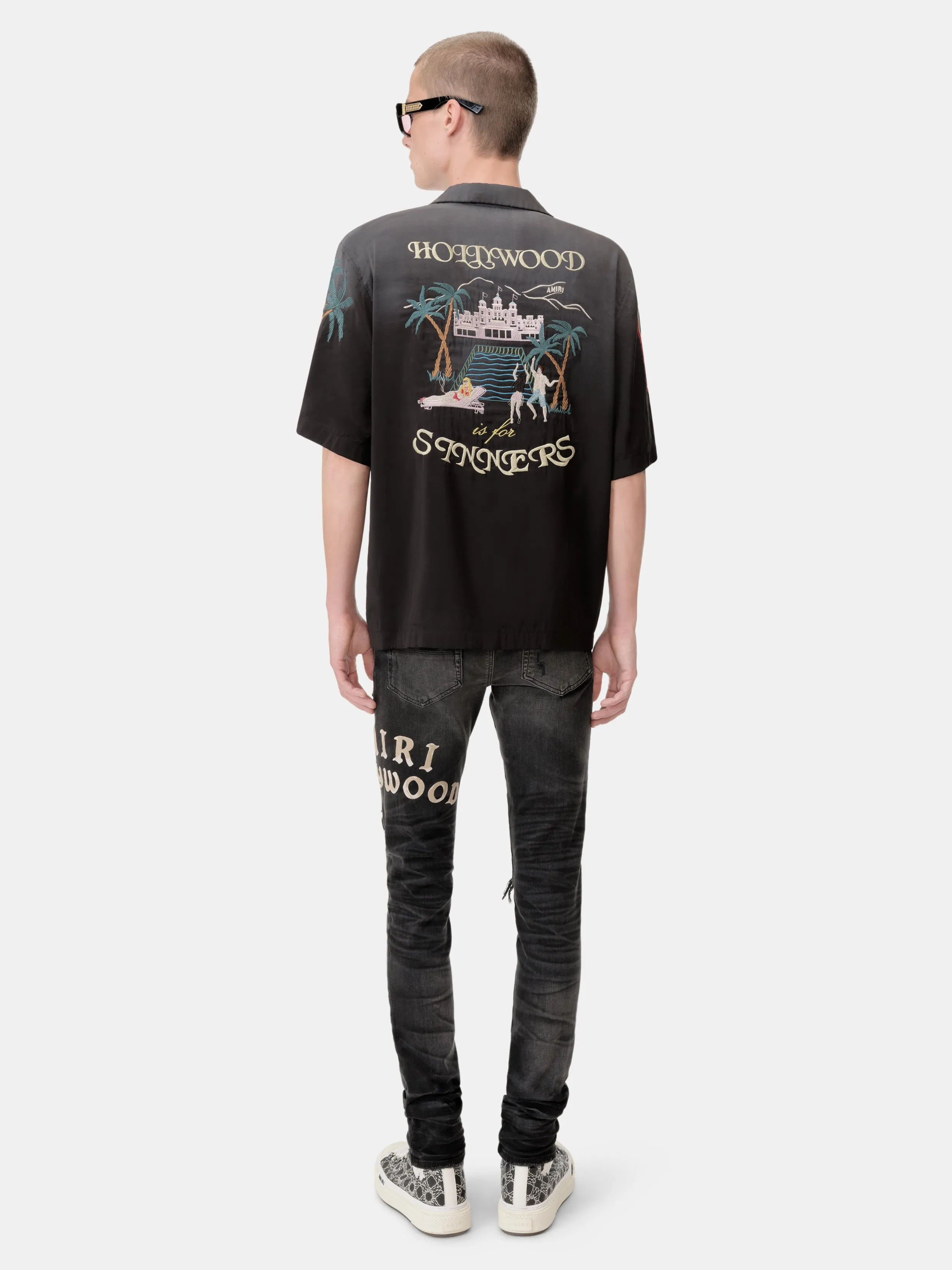 SINNERS CAMP SHIRT - Black sold by AMIRI product image thumbnail 5