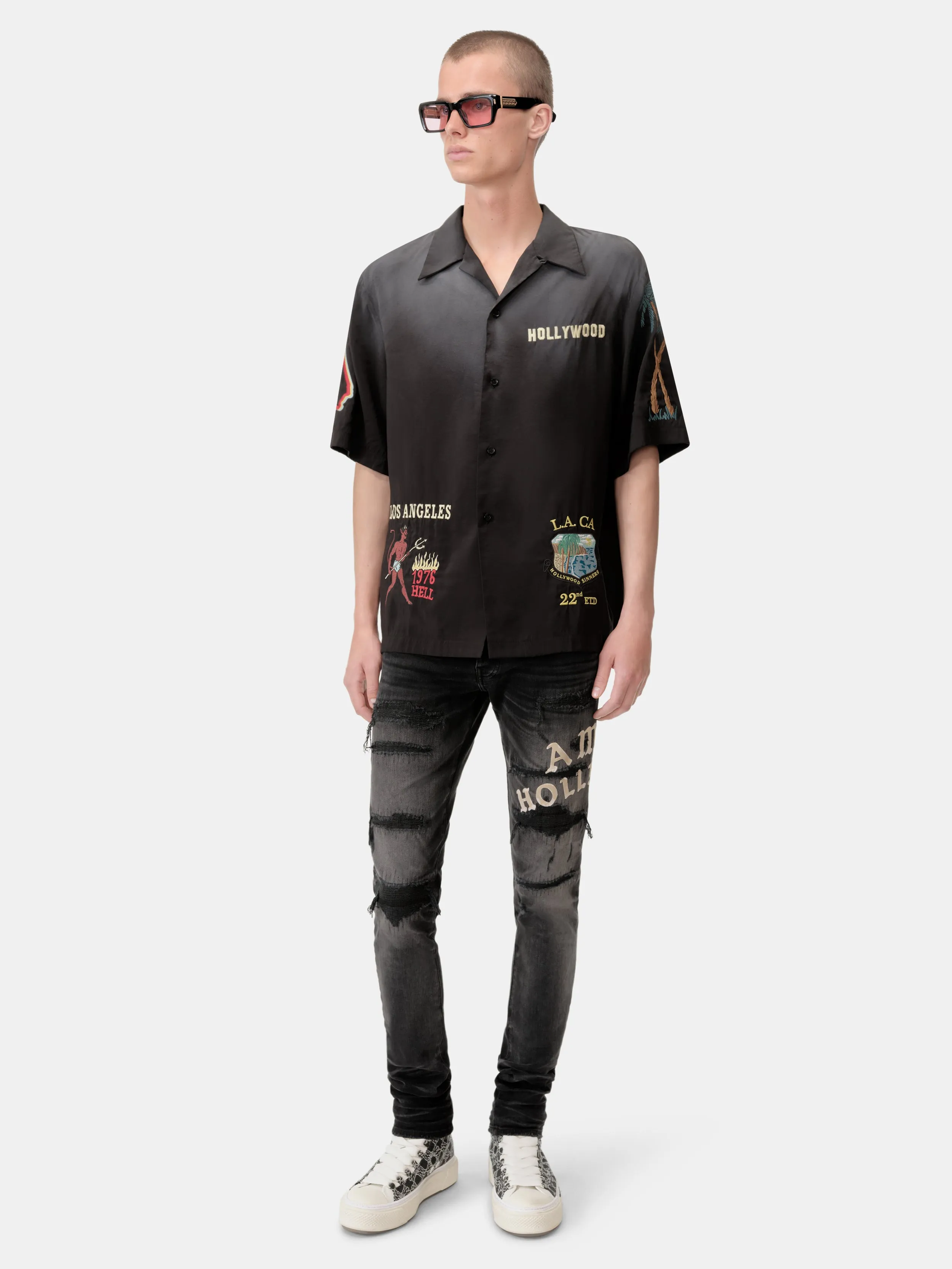 SINNERS CAMP SHIRT - Black sold by AMIRI product image thumbnail 2