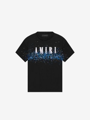 AMIRI CRYSTAL CORE LOGO PAINTER TEE - BLACK sold by AMIRI