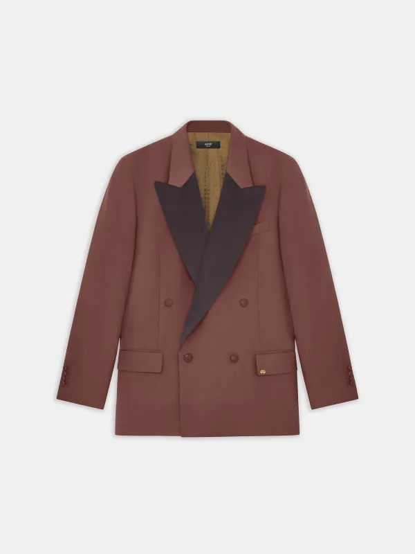 DOUBLE-BREASTED BLAZER - DARK BROWN sold by AMIRI