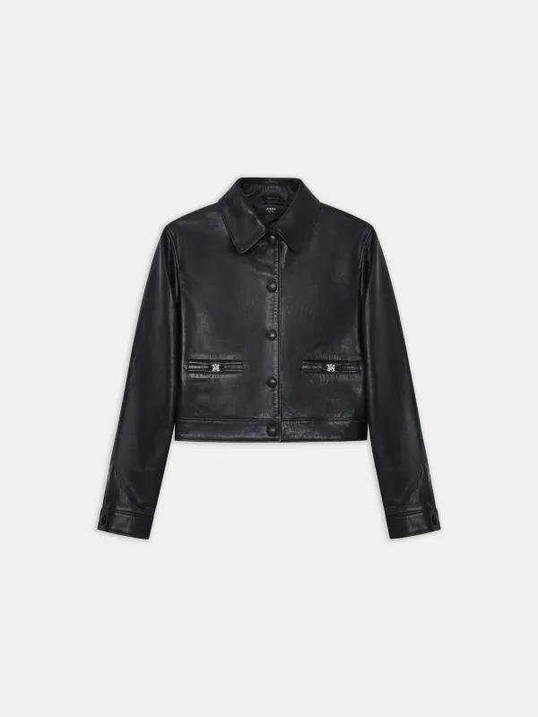 WOMEN - WOMEN'S MA LEATHER BLOUSON - BLACK made by AMIRI