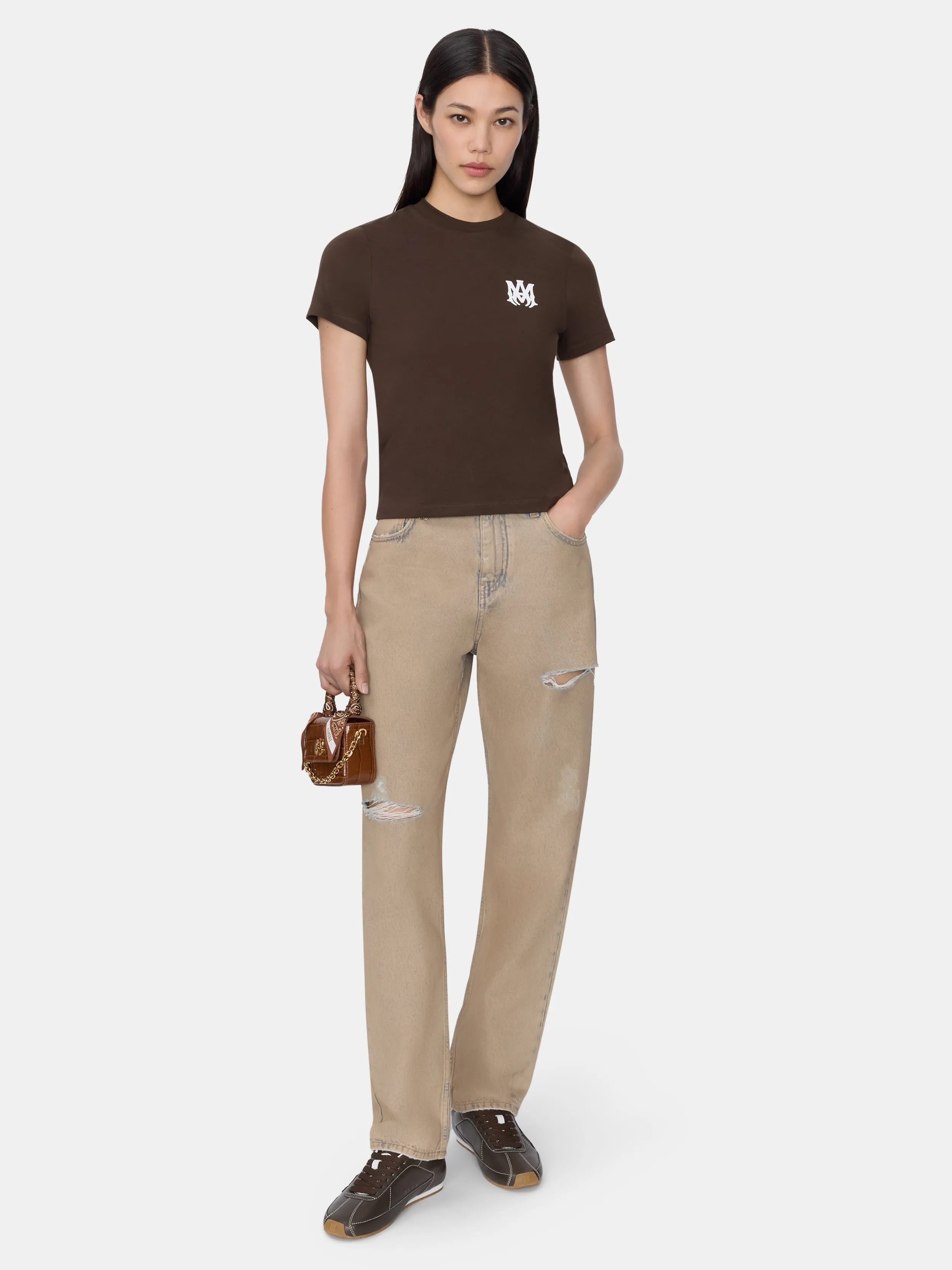 WOMEN - WOMEN'S MA CORE LOGO TEE - BROWN sold by AMIRI product image thumbnail 2