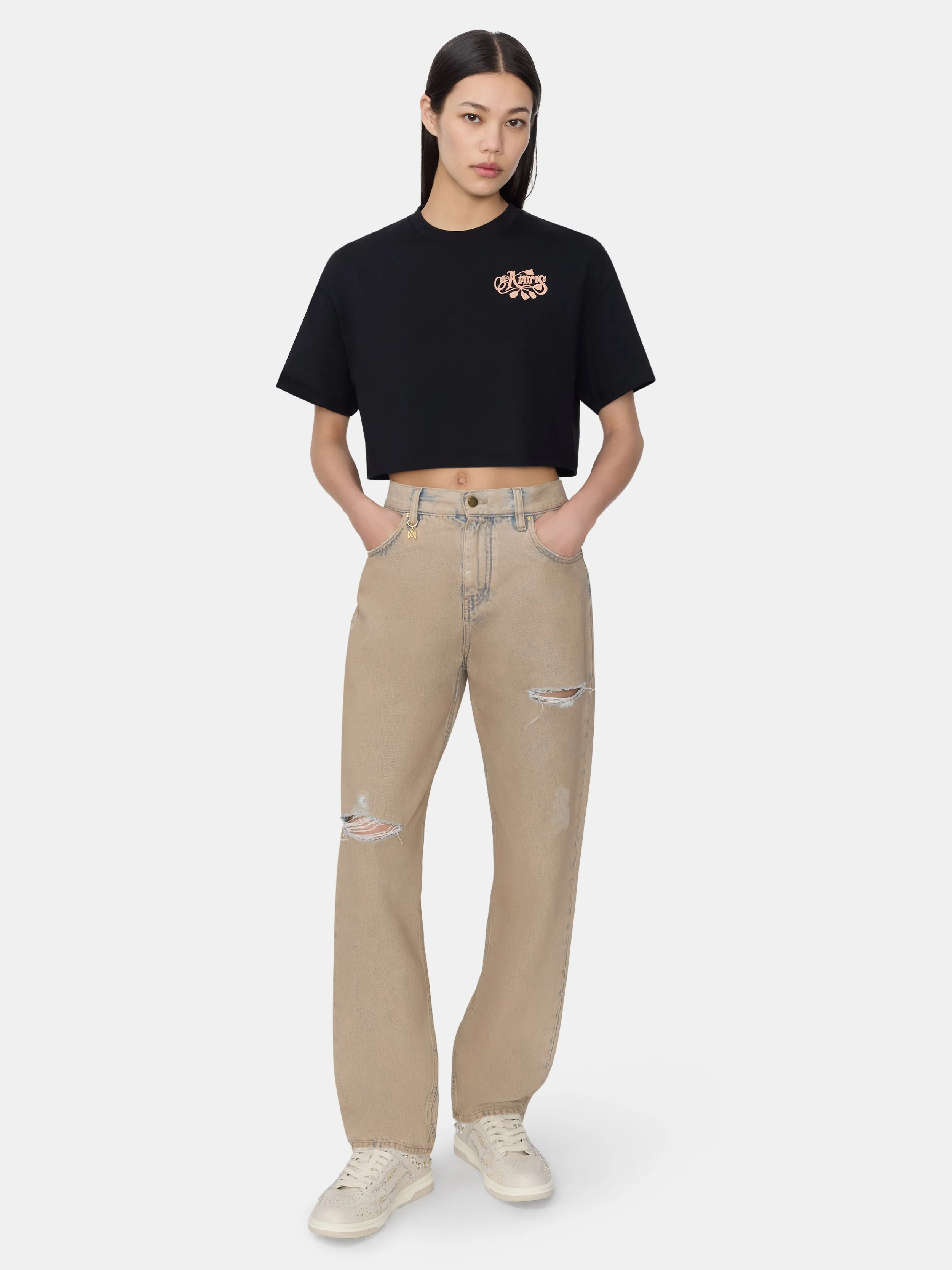 WOMEN - WOMEN'S THE AMIRIS CROPPED TEE - BLACK sold by AMIRI product image thumbnail 2