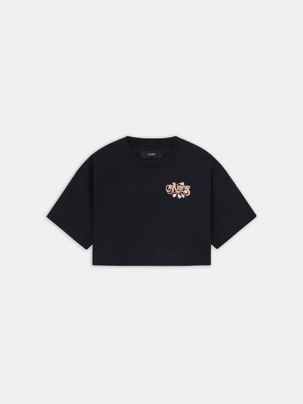 WOMEN - WOMEN'S THE AMIRIS CROPPED TEE - BLACK sold by AMIRI