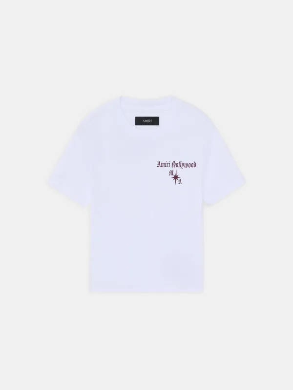 WOMEN - WOMEN'S AMIRI HOLLYWOOD GOTHIC TEE - WHITE sold by AMIRI