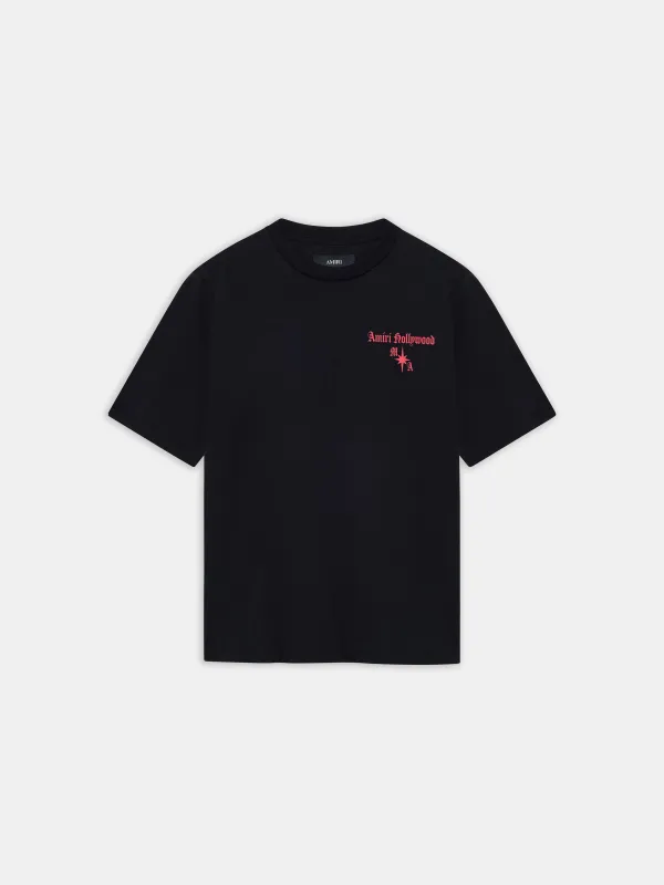 AMIRI HOLLYWOOD GOTHIC TEE - BLACK sold by AMIRI