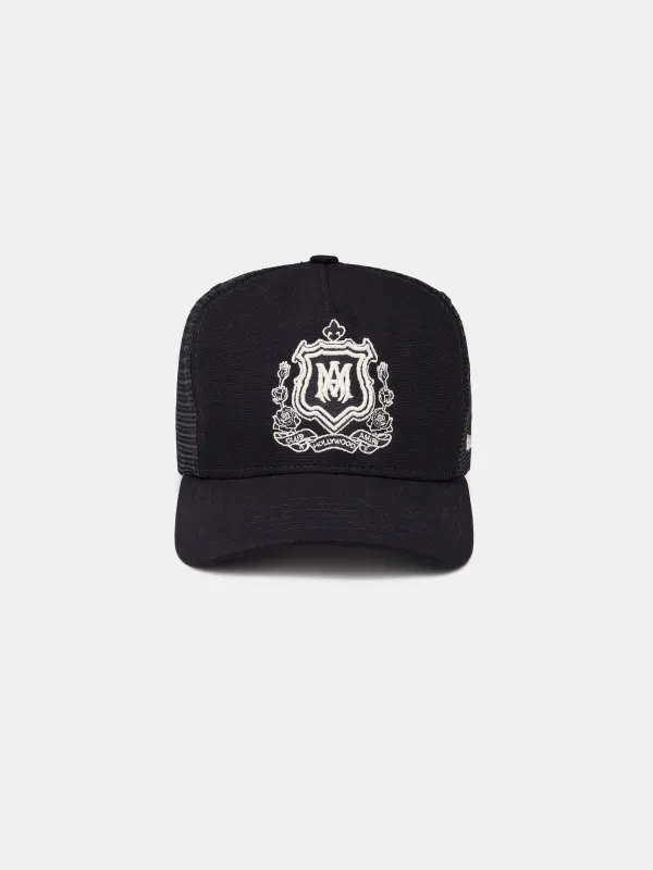MA CREST TRUCKER HAT - BLACK sold by AMIRI