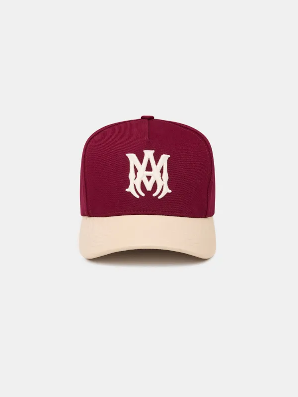 TWO TONE CANVAS HAT - WINE sold by AMIRI