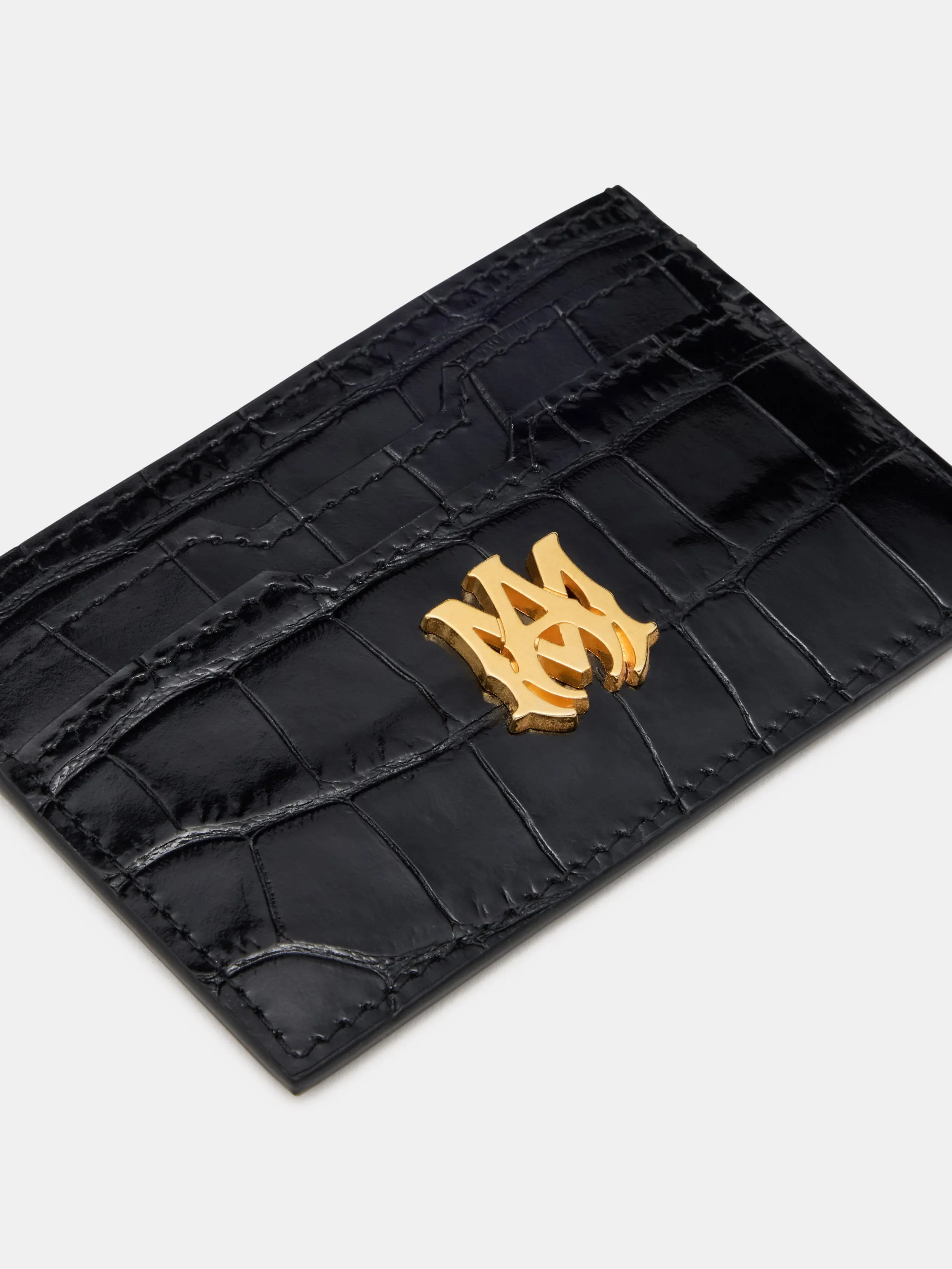 CROC EMBOSSED CARD HOLDER - BLACK sold by AMIRI product image thumbnail 3