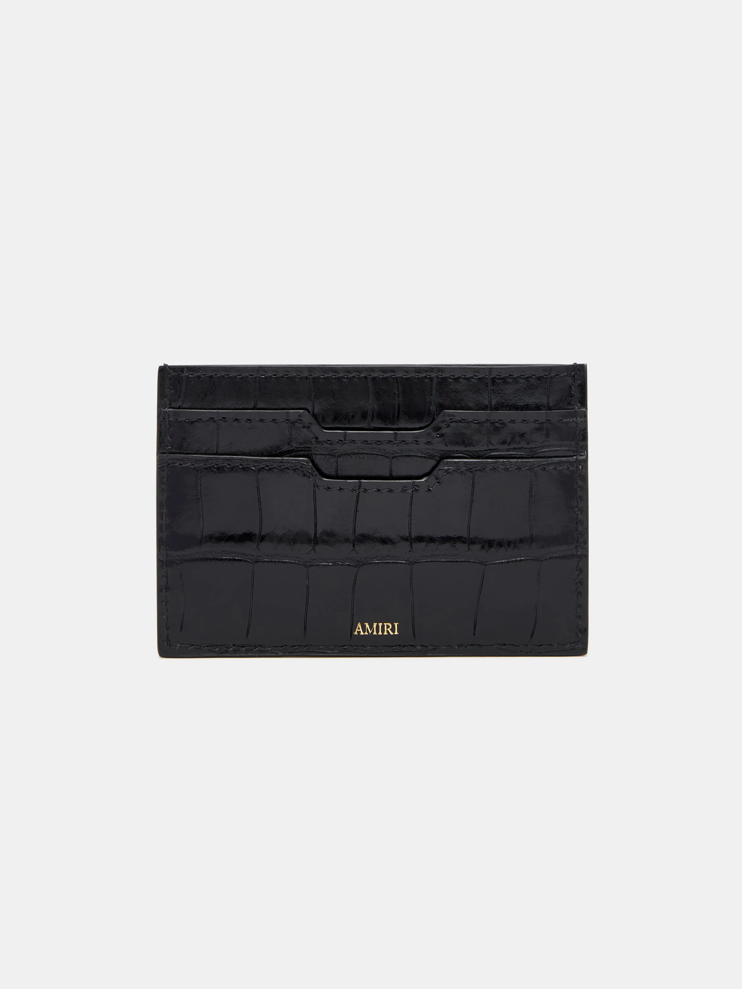 CROC EMBOSSED CARD HOLDER - BLACK sold by AMIRI product image thumbnail 2