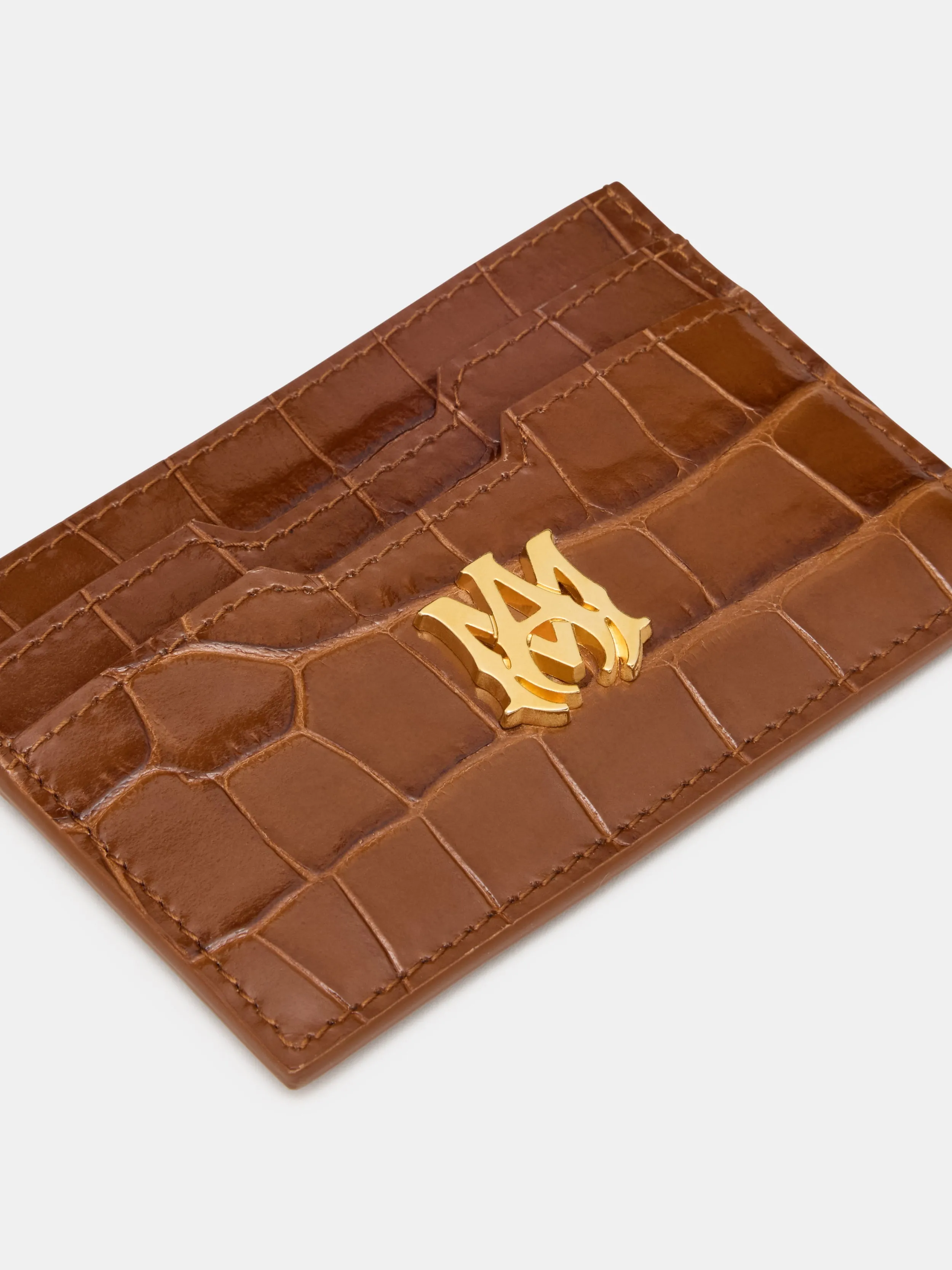 CROC EMBOSSED CARD HOLDER - MALT sold by AMIRI product image thumbnail 3