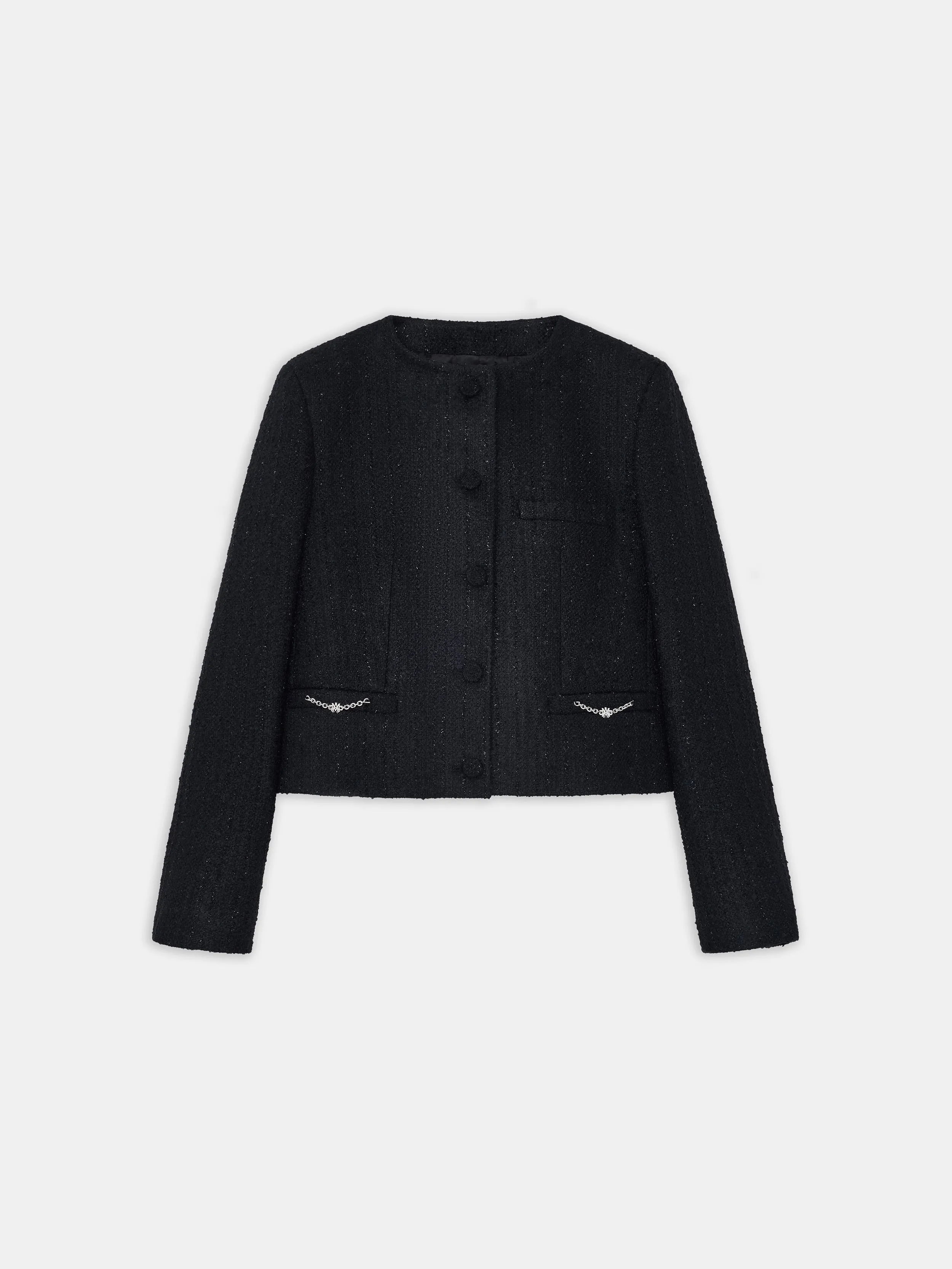 WOMEN - WOMEN'S SHIMMER BOUCLE JACKET - BLACK sold by AMIRI
