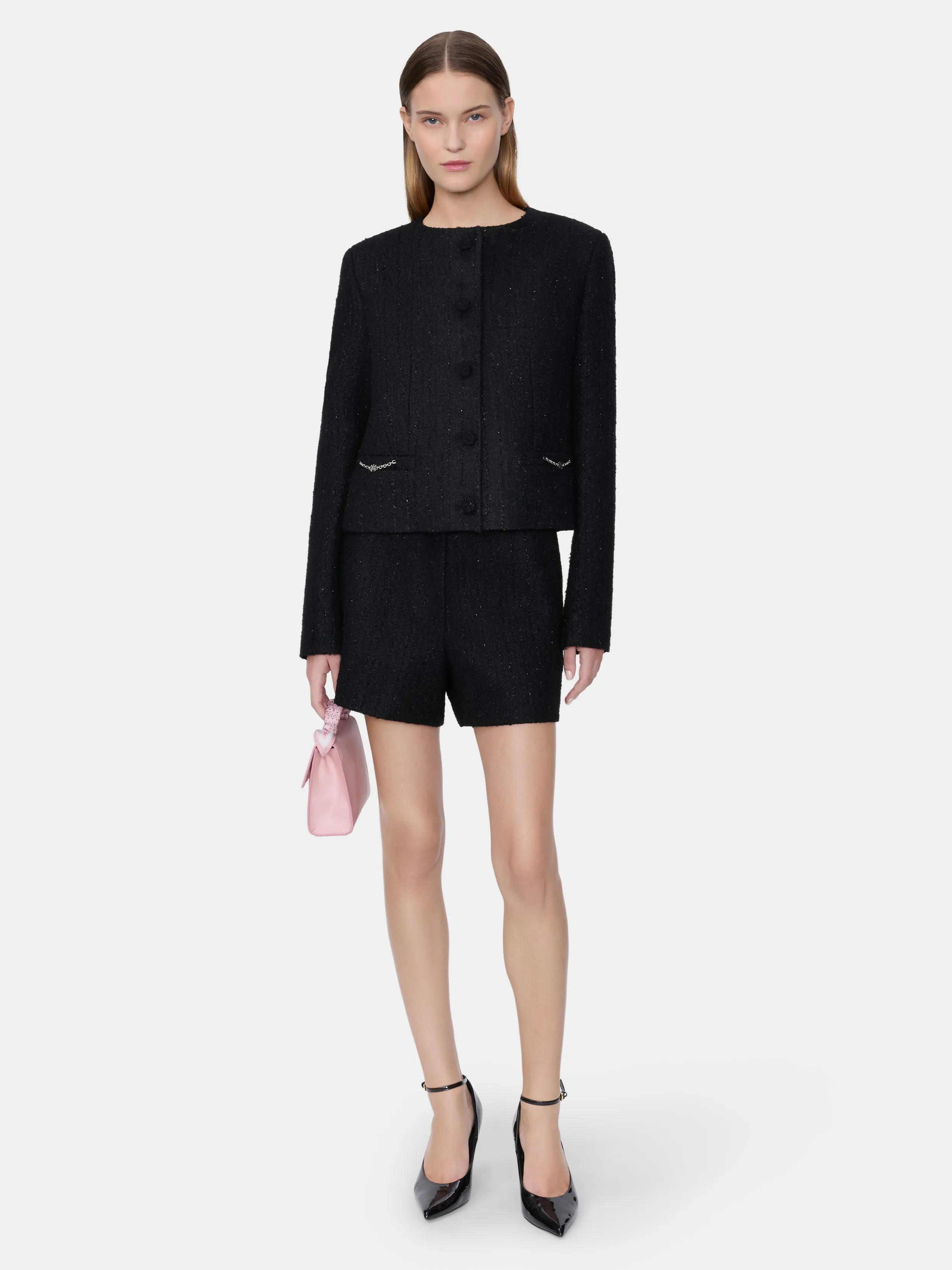 WOMEN - WOMEN'S SHIMMER BOUCLE JACKET - BLACK sold by AMIRI product image thumbnail 2